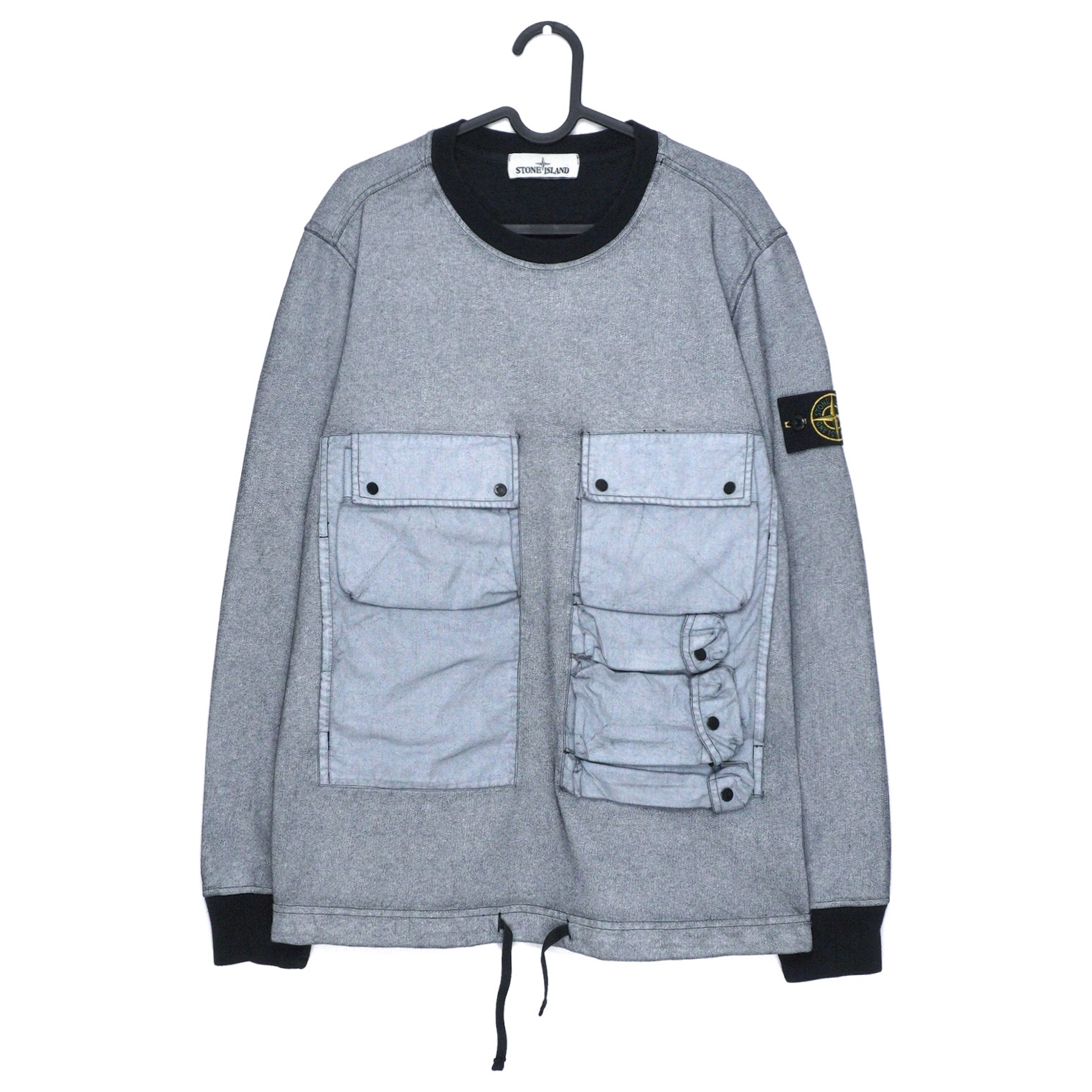 Stone Island Tela Placata Multi Pocket Cargo Grey Sweatshirt