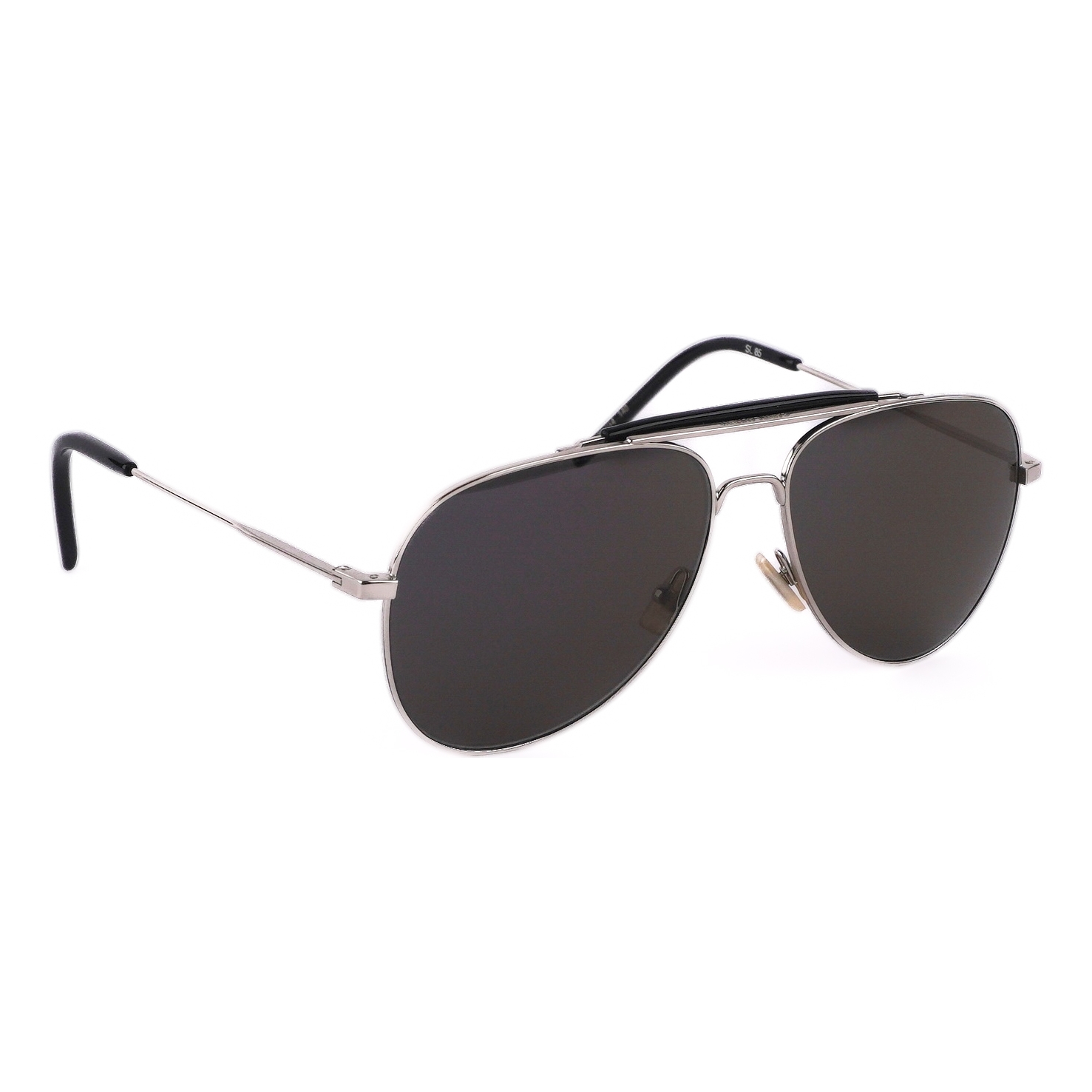 Saint Laurent Paris Aviator Pilot Silver Logo Sunglasses