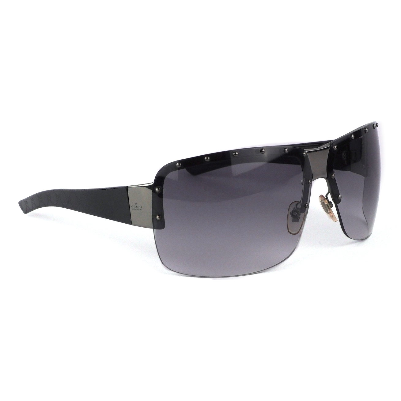 Gucci Tom Ford Monogram GG Logo Black Shield Mask Sunglasses