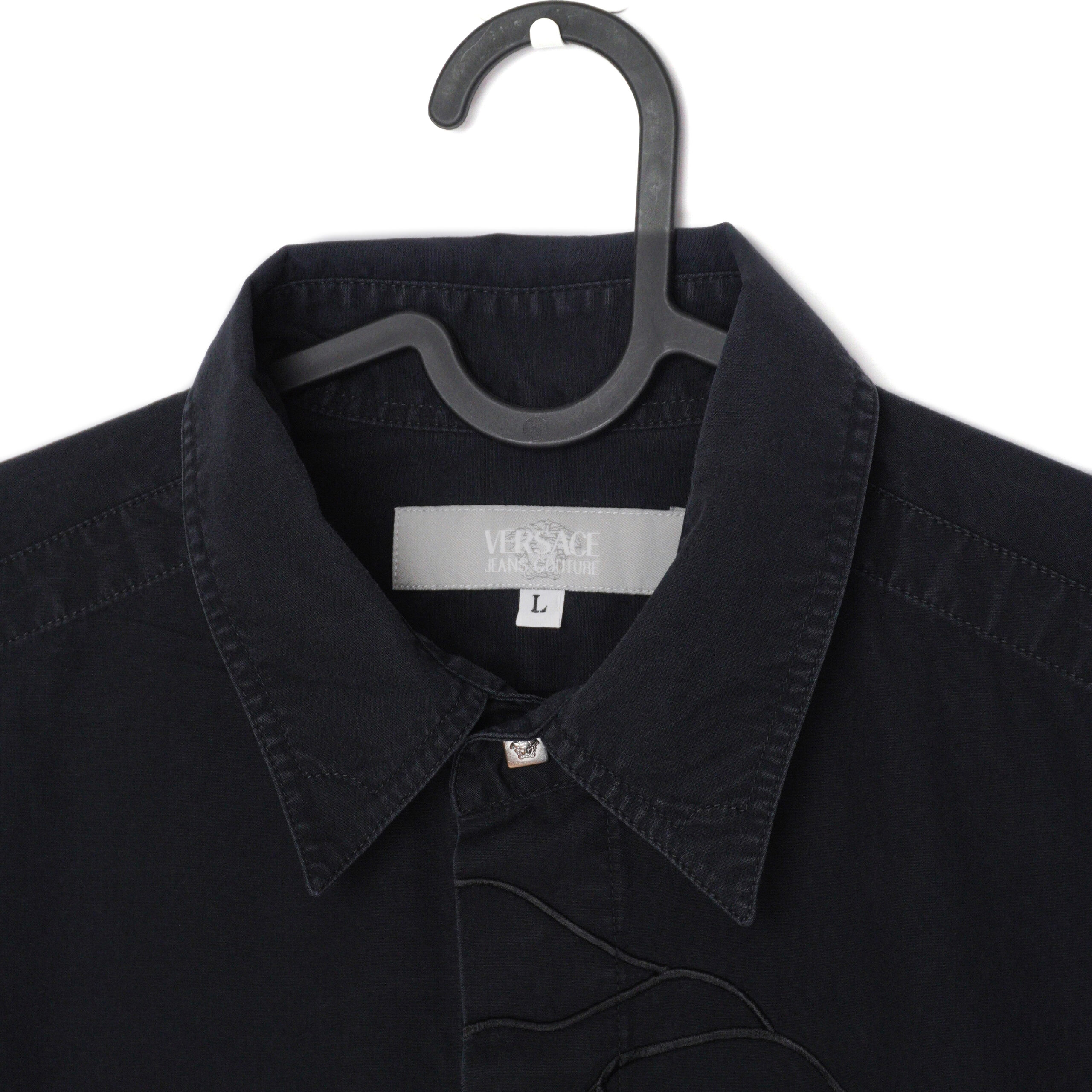 Versace Medusa Big Logo Black Long Sleeve Shirt — photo 4