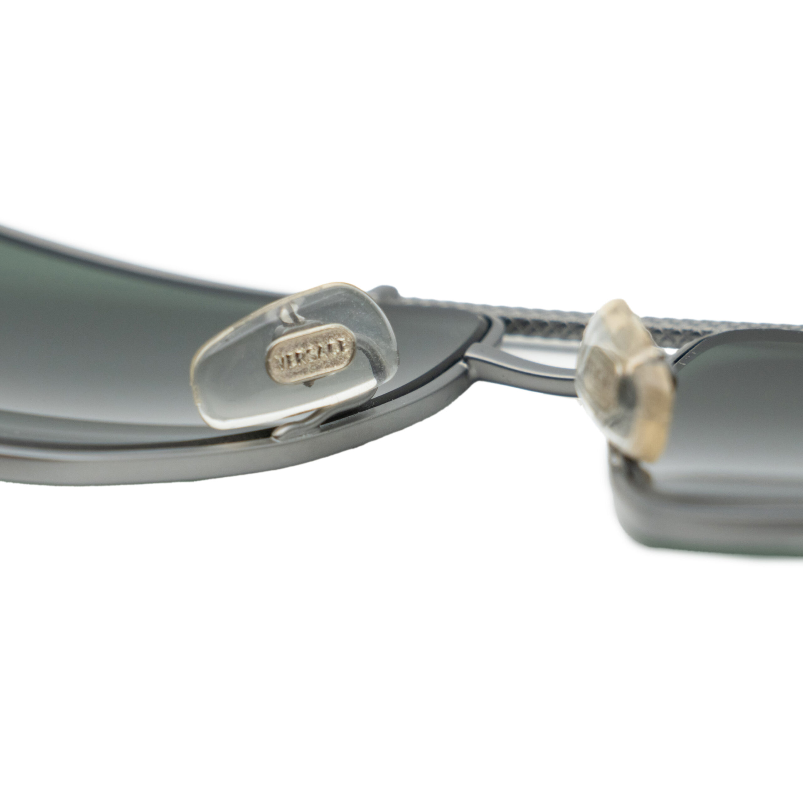 Versace Monogram Greca Logo Gunmetal Aviator Sunglasses — photo 6