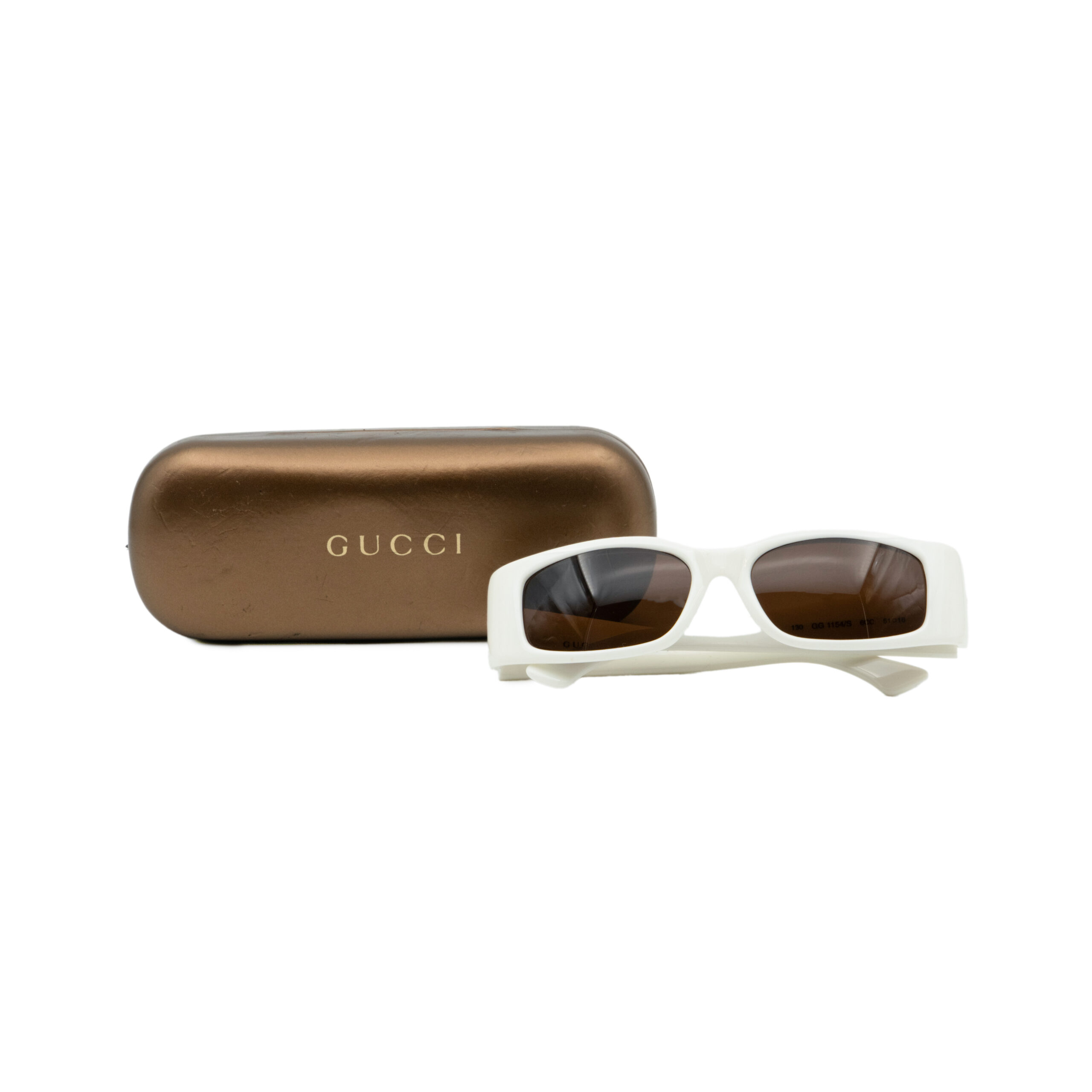 Vintage Gucci GG 1154 Tom Ford White Rectangular Sunglasses — photo 7