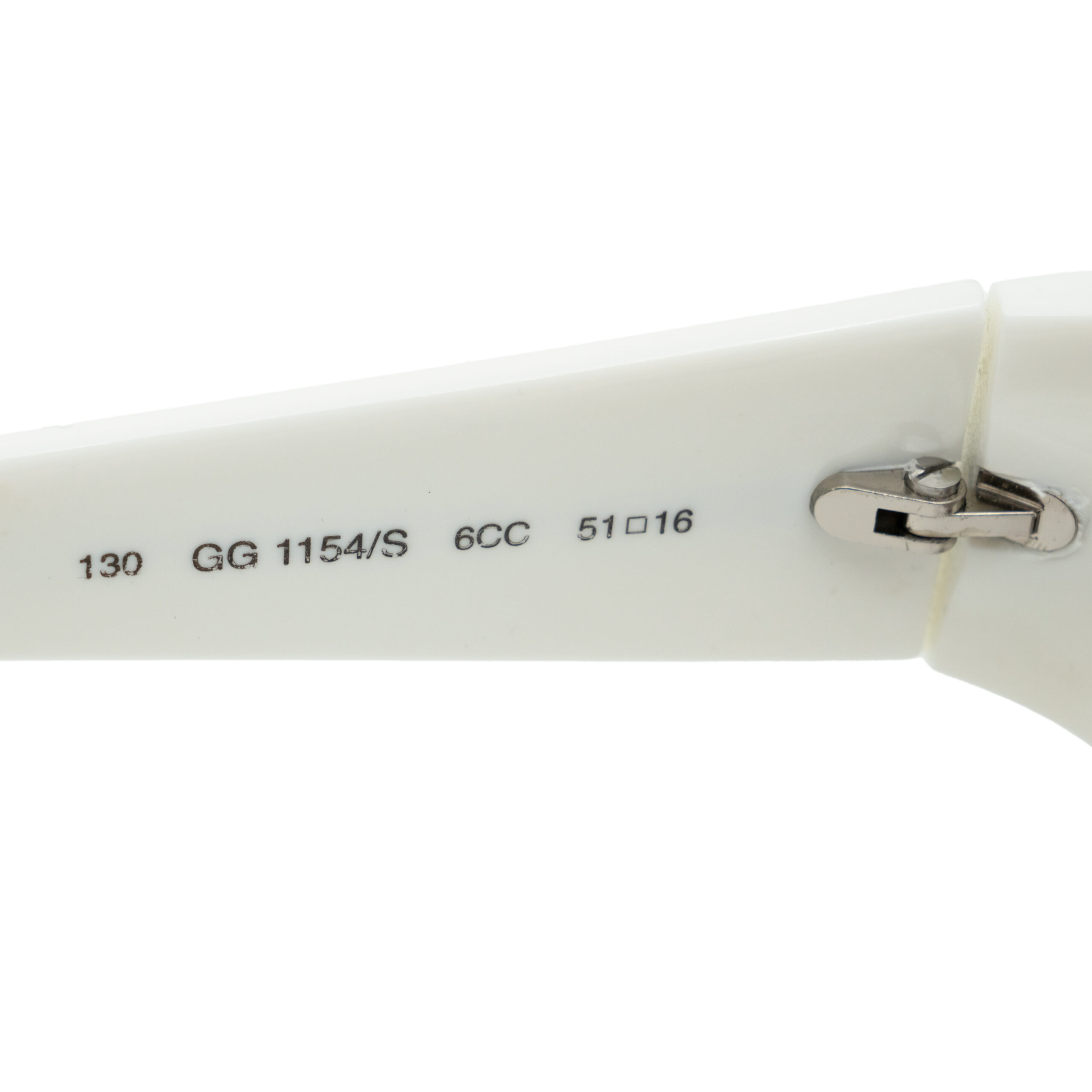 Vintage Gucci GG 1154 Tom Ford White Rectangular Sunglasses — photo 5