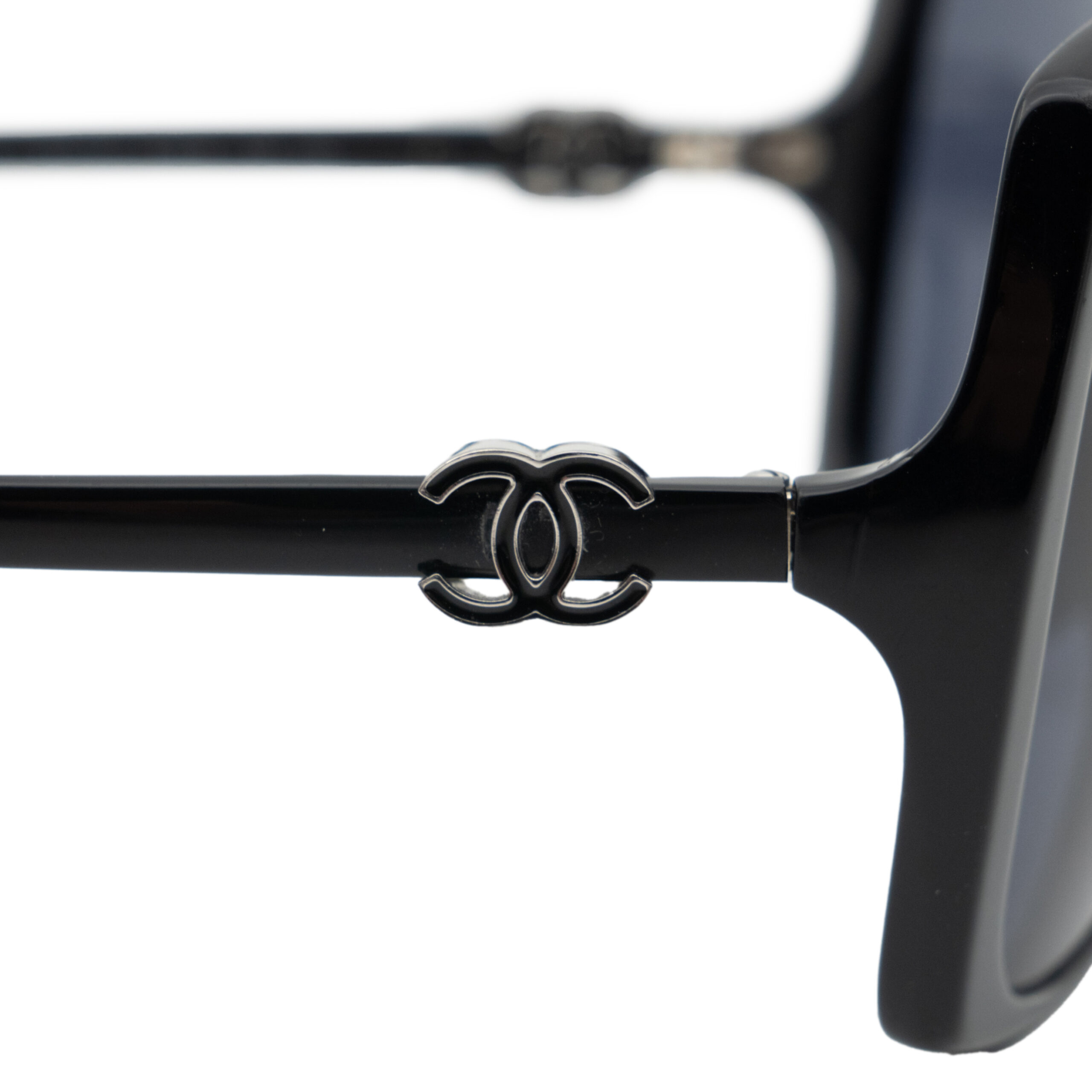 Vintage Rare Chanel 5216 CC Logo Black Oversized Sunglasses — photo 6