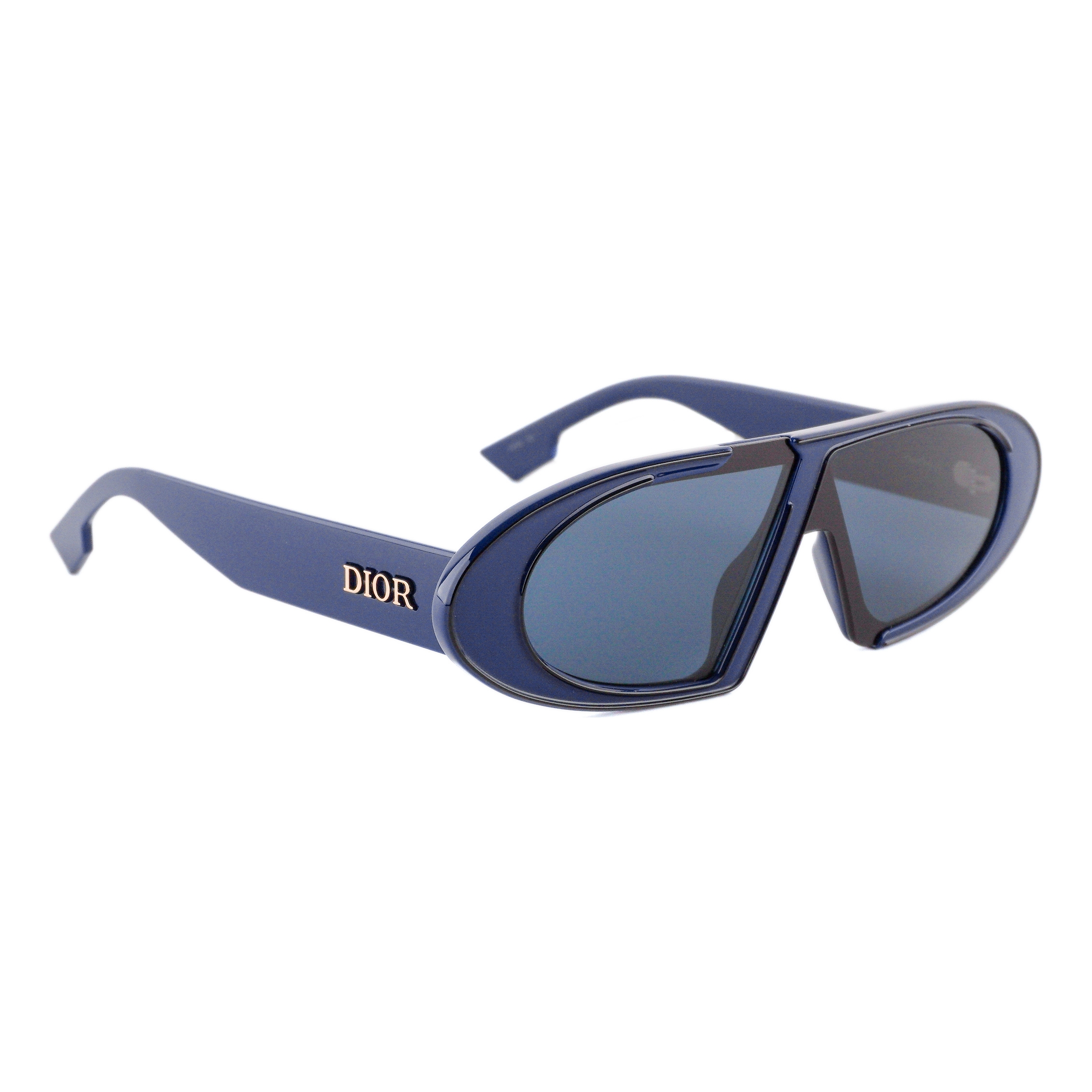 Christian Dior Oblique CD Gold Logo Blue Iconic Sunglasses