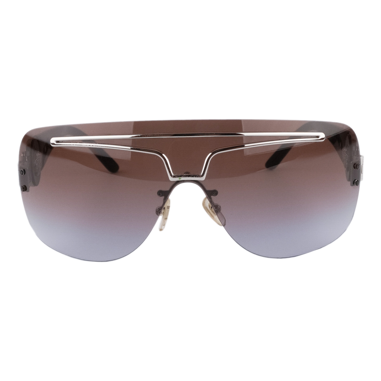 Versace Medusa Logo Rimless Gradient Shield Mask Sunglasses — photo 2