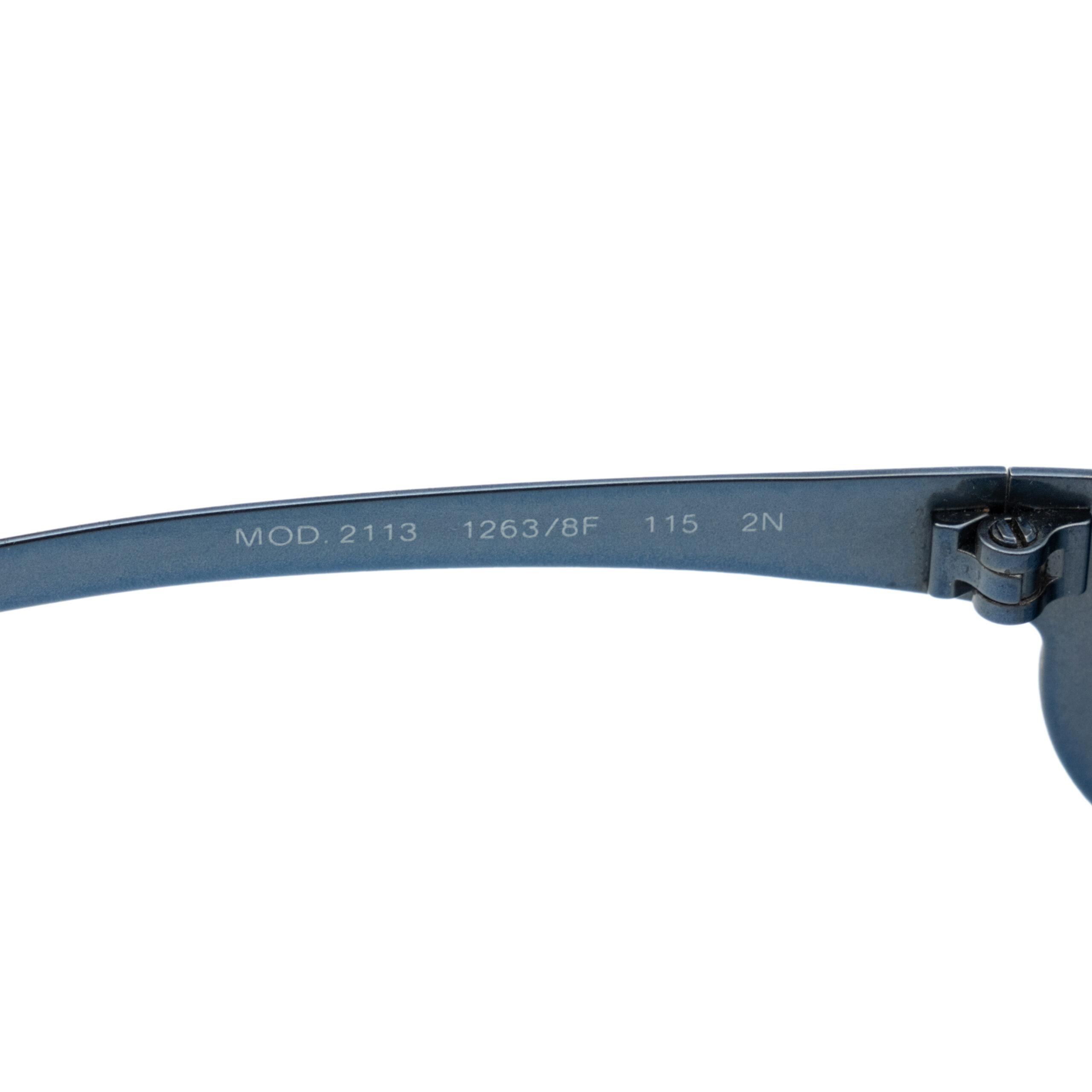 Vintage Versace Medusa Silver Logo Blue Shield Sunglasses — photo 5