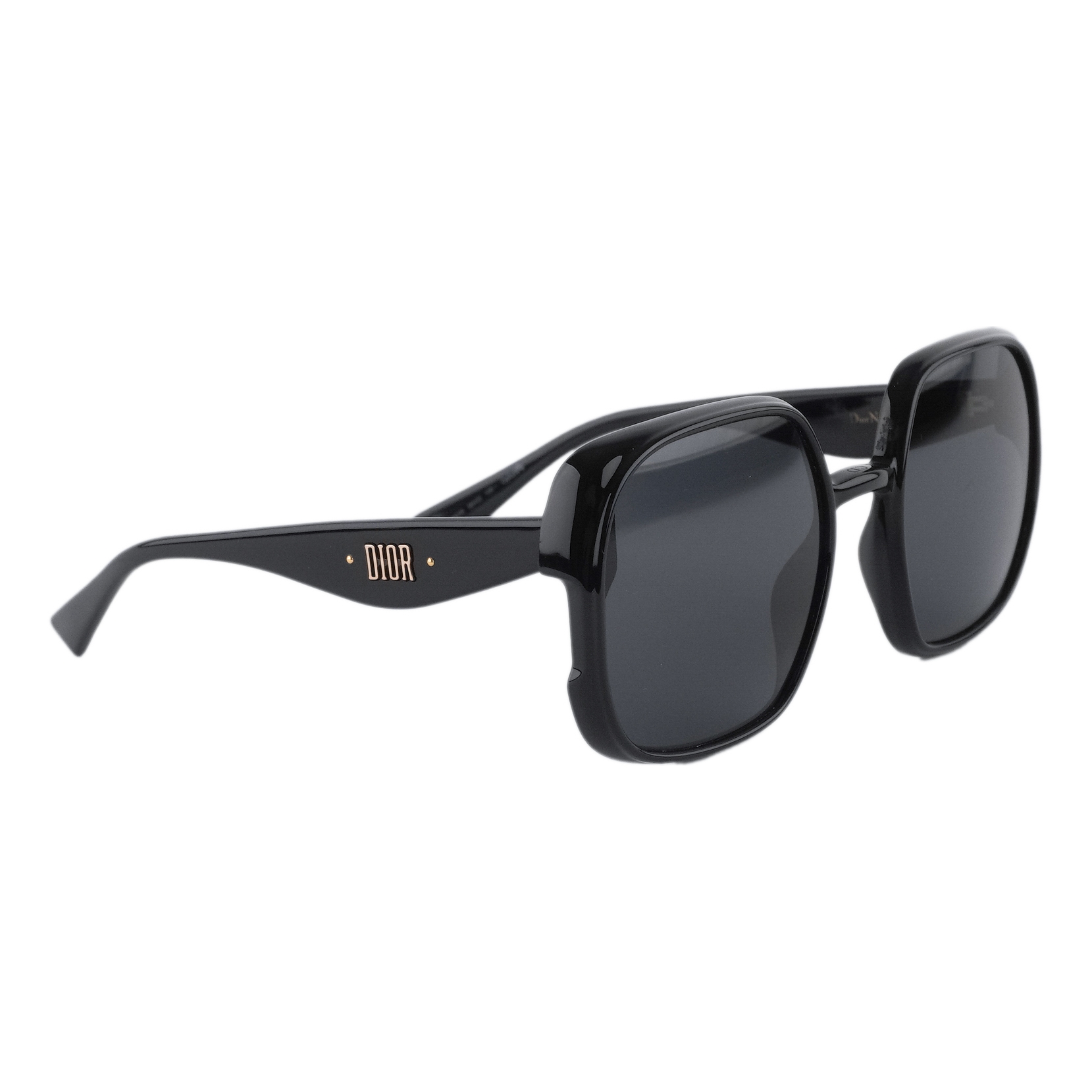 Christian Dior Gold Logo Nuance Square Aviator Sunglasses