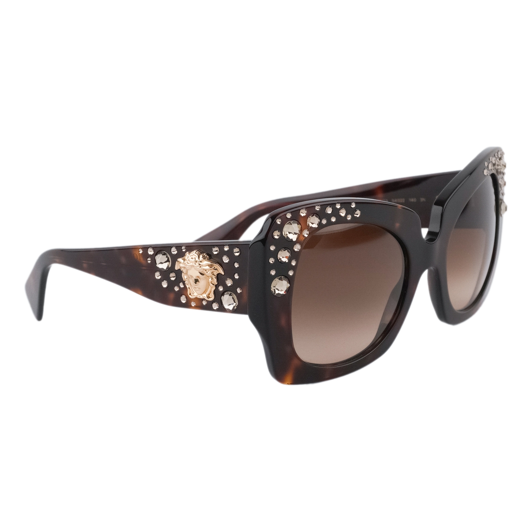 Versace Gold Edition Medusa Swarovski Cat Eye Sunglasses