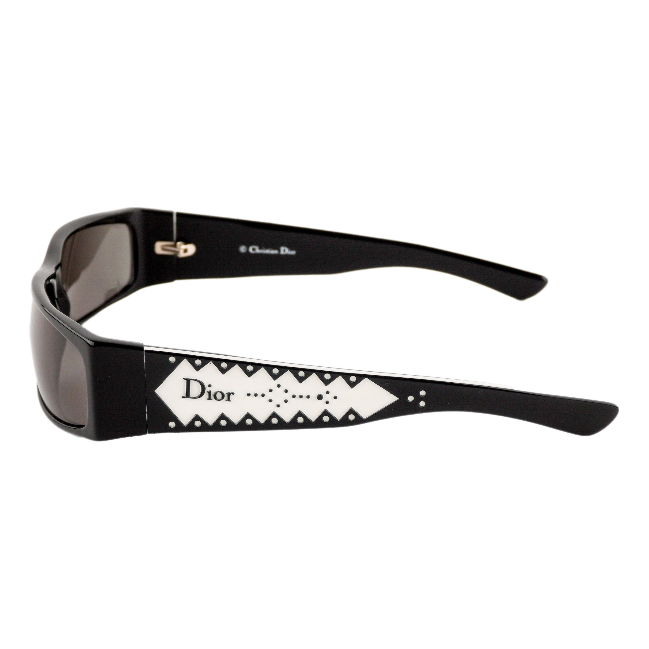 Vintage Dior D’Trick 2 Rectangular Black Logo Sunglasses — photo 3