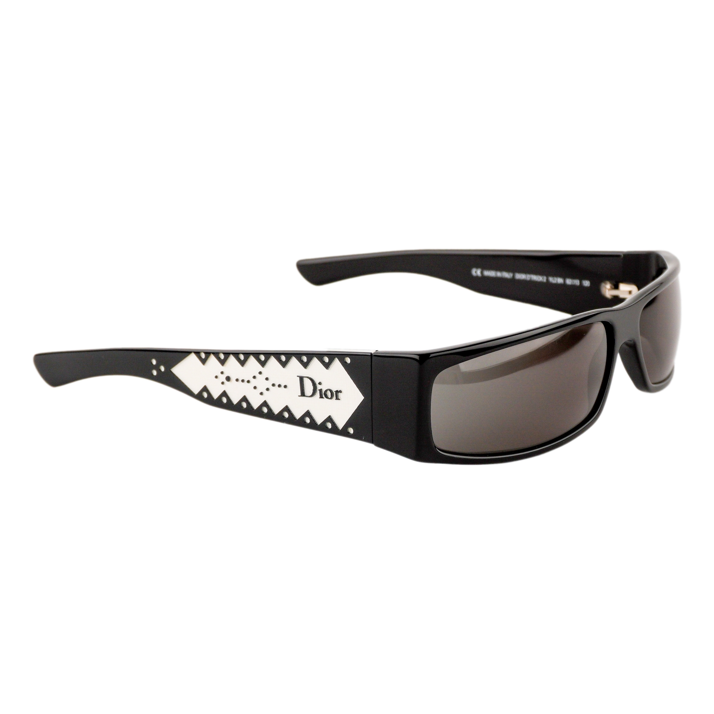 Vintage Dior D’Trick 2 Rectangular Black Logo Sunglasses