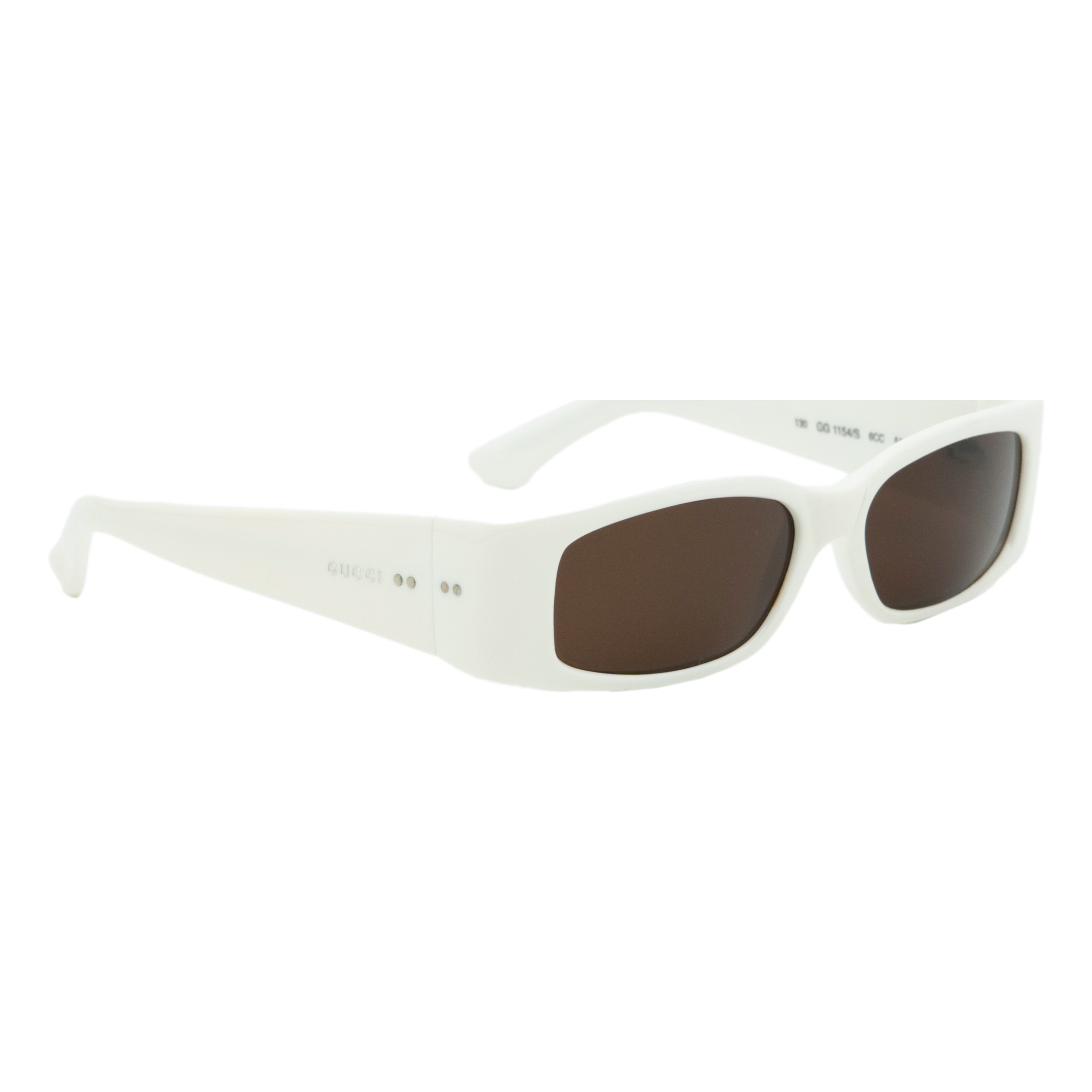 Vintage Gucci GG 1154 Tom Ford White Rectangular Sunglasses