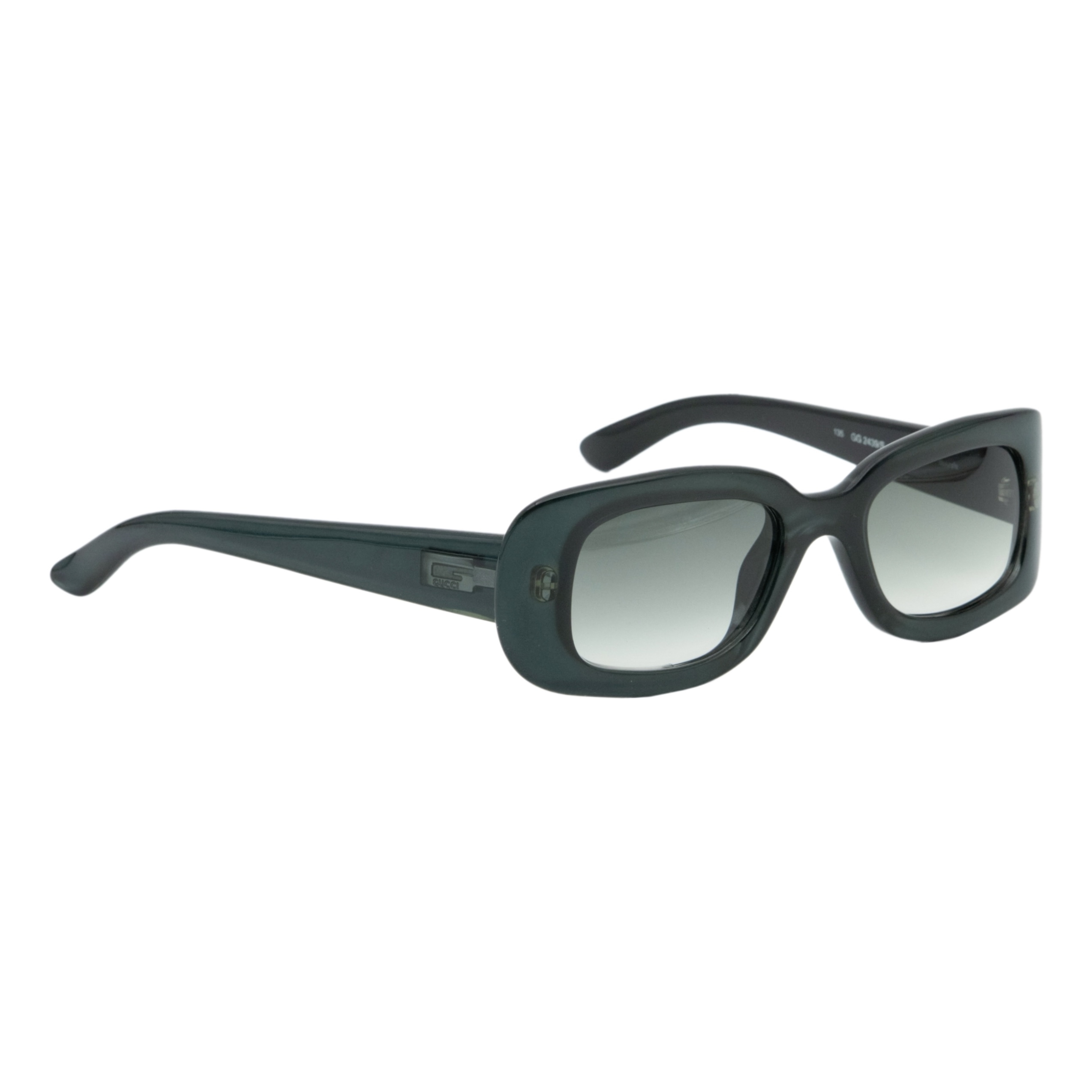 Vintage Gucci GG 2439 Rectangular Emerald Optyl Sunglasses
