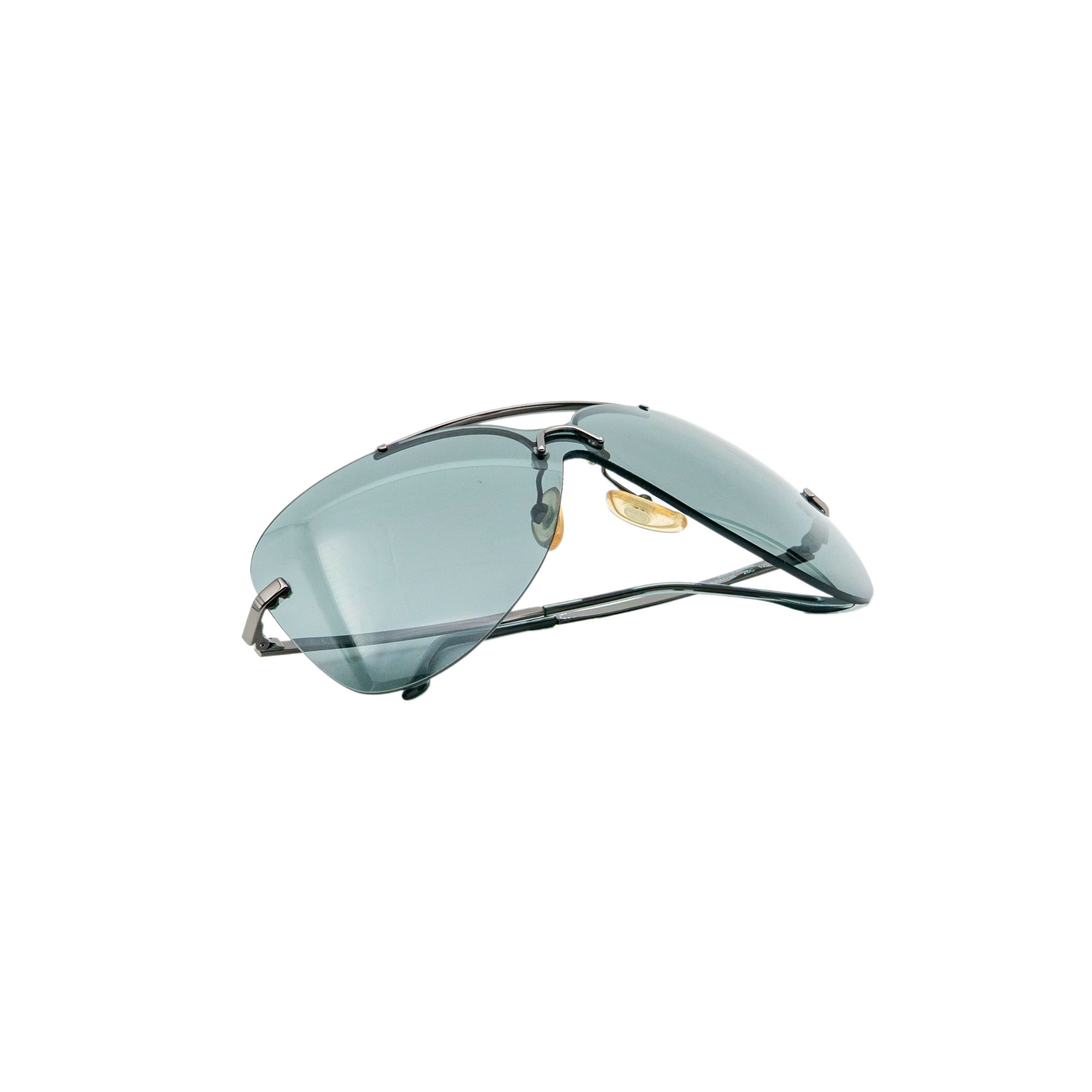 Vintage Christian Dior Aviator Silver Logo Pilot Sunglasses — photo 8