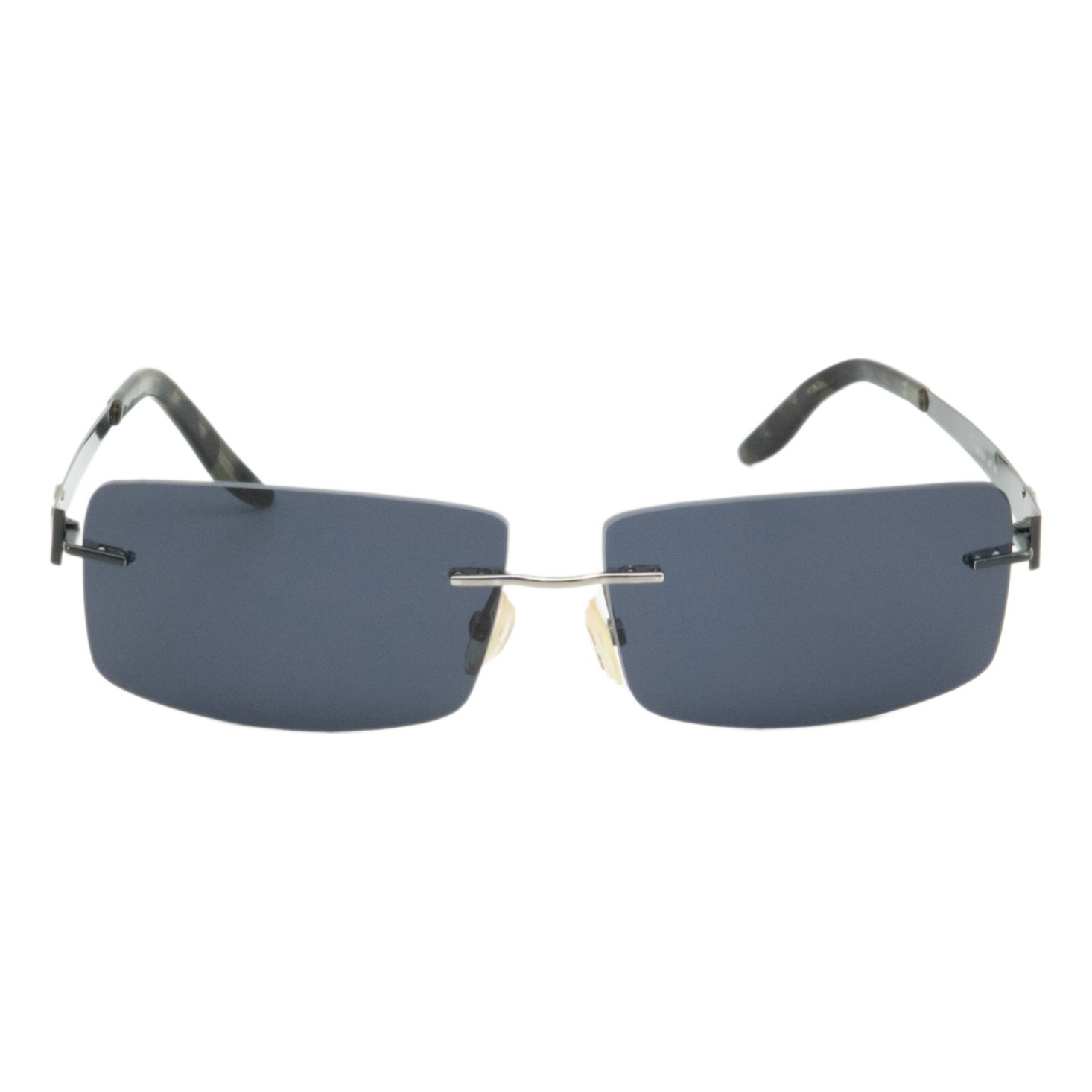 Vintage Gucci GG Rectangular Titanium Rimless Sunglasses — photo 2