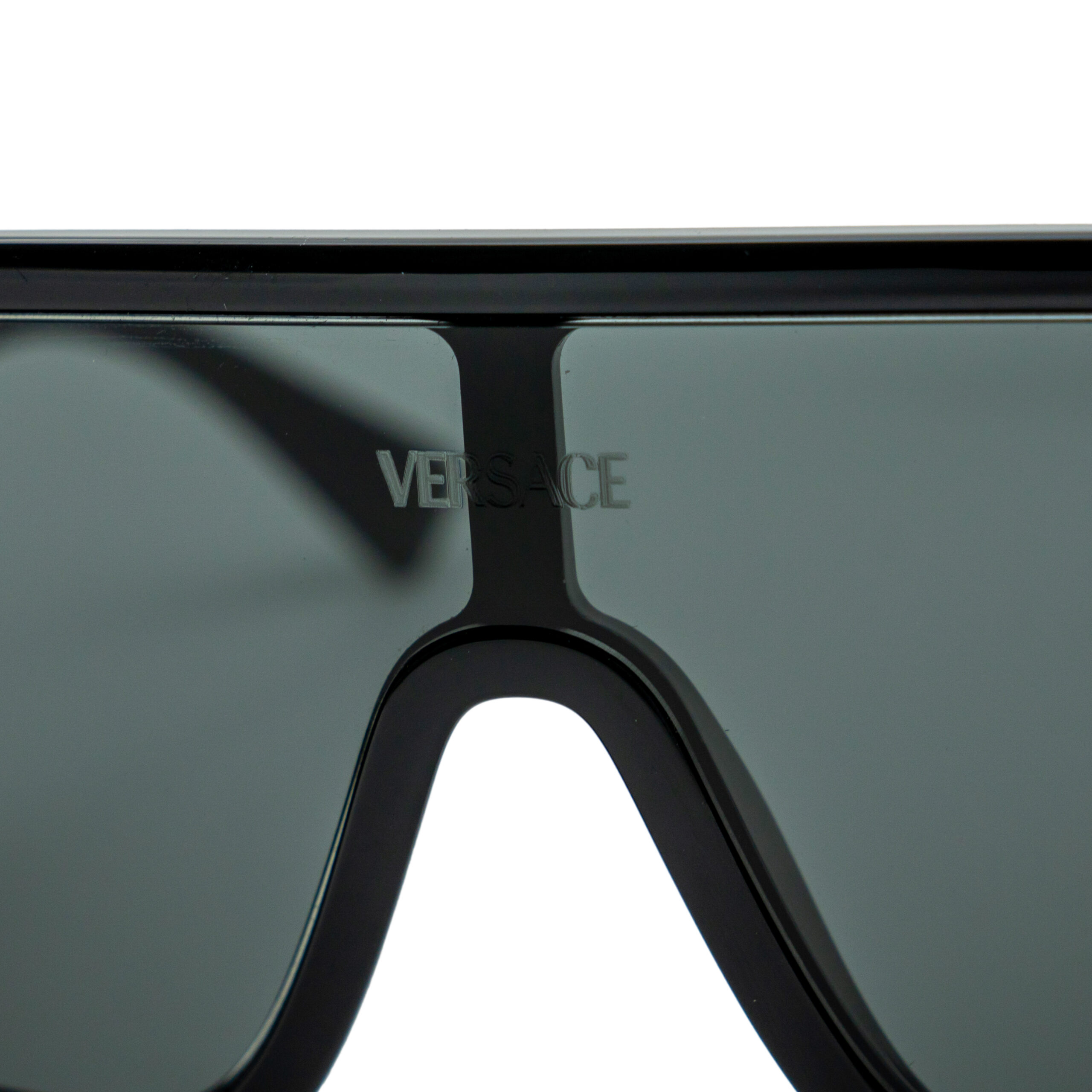 Versace MOD 4439 Gold Logo Black Mask Shield Sunglasses — photo 8