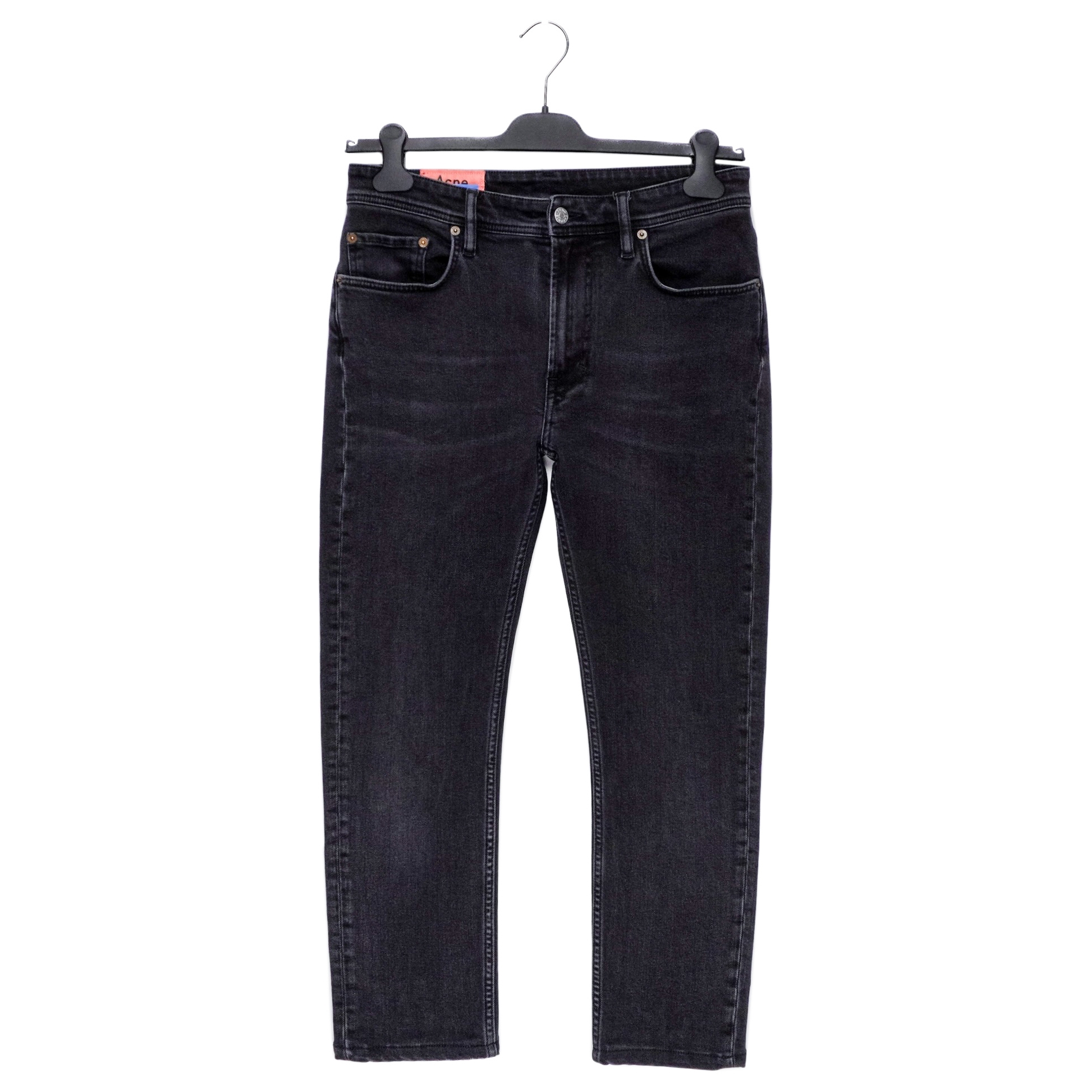Acne Studios Bla Konst Melk Used Black Washed Pant Jeans
