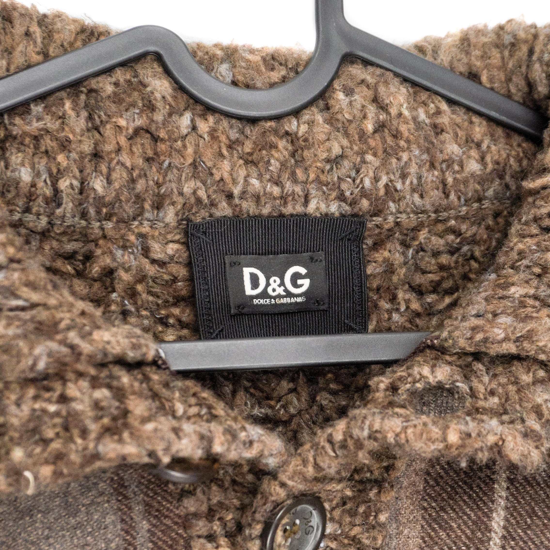 Vintage Dolce Gabbana Patchwork Wool Knit Cardigan Sweater — photo 11