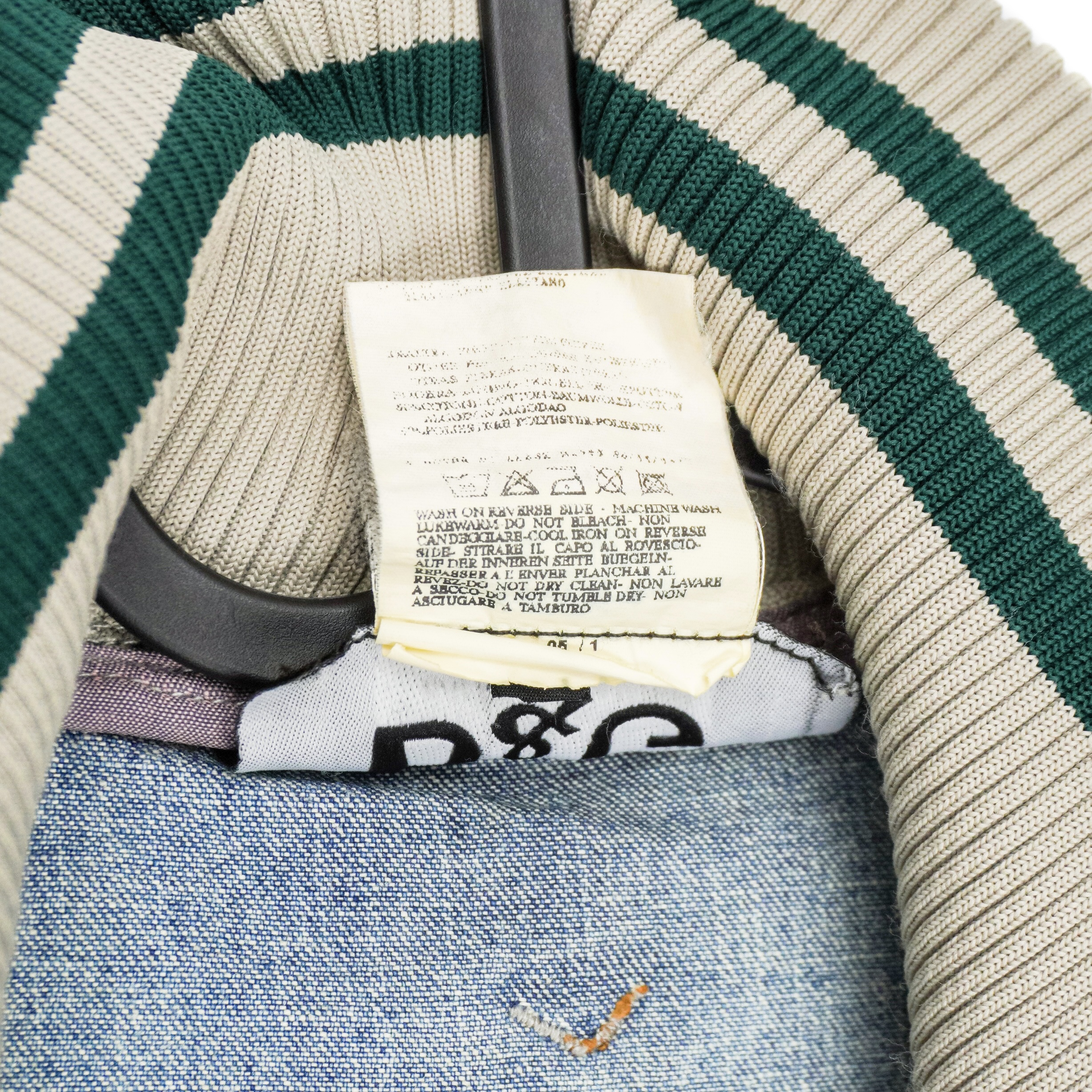 Dolce Gabbana SS2005 DG Logo Light Blue Denim Bomber Jacket — photo 14