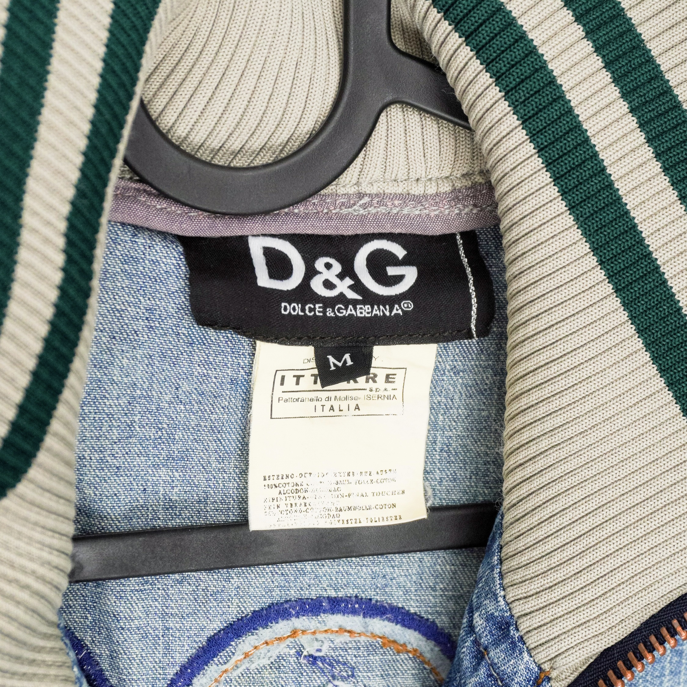 Dolce Gabbana SS2005 DG Logo Light Blue Denim Bomber Jacket — photo 13
