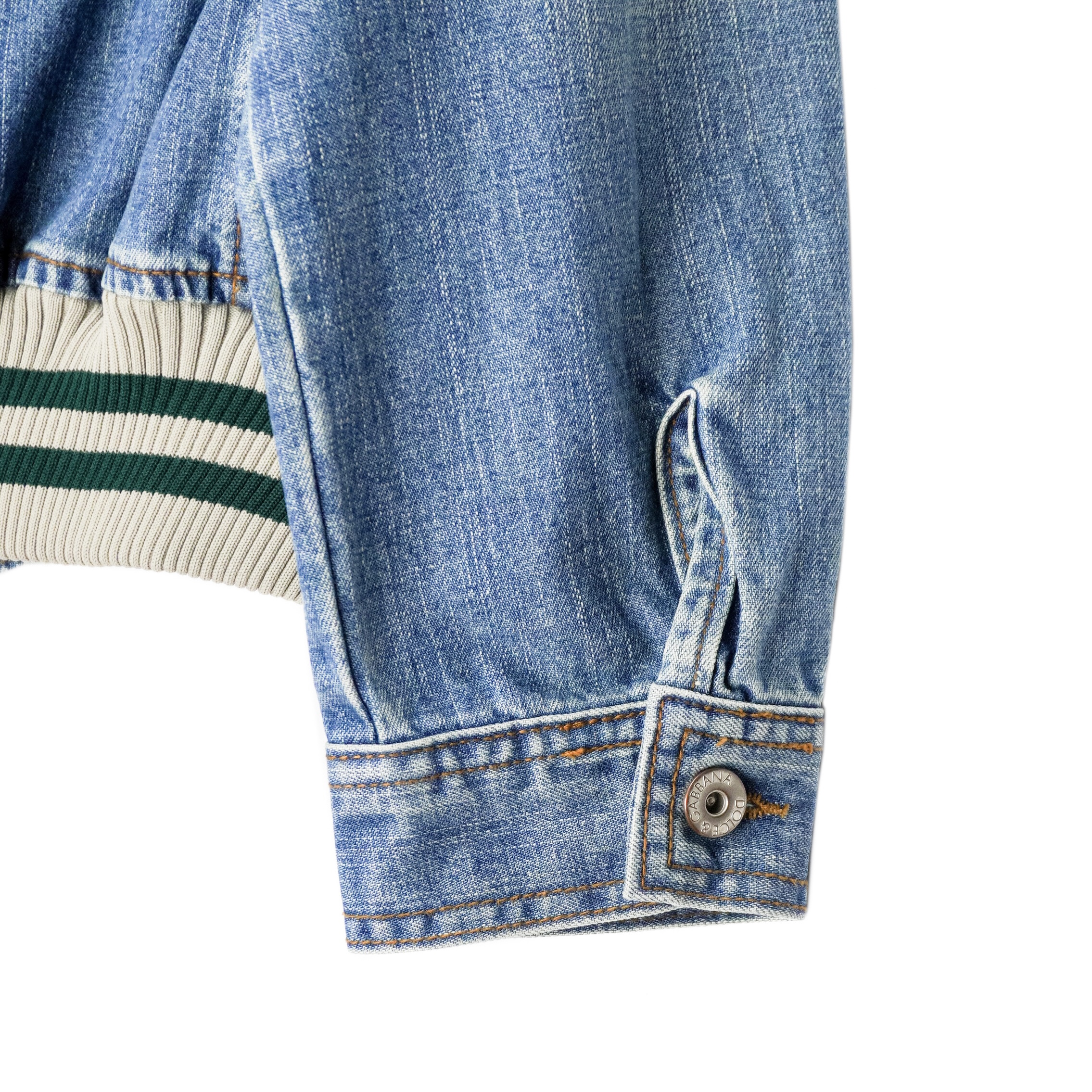 Dolce Gabbana SS2005 DG Logo Light Blue Denim Bomber Jacket — photo 11