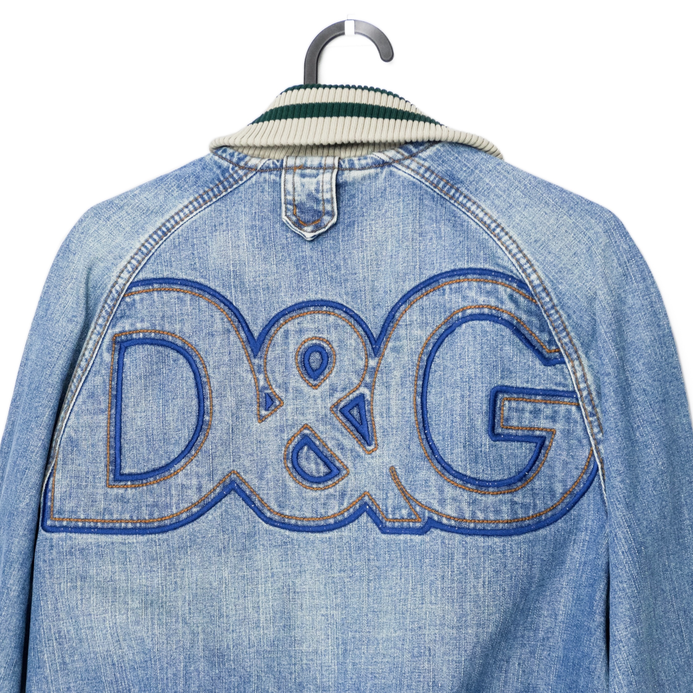 Dolce Gabbana SS2005 DG Logo Light Blue Denim Bomber Jacket — photo 9