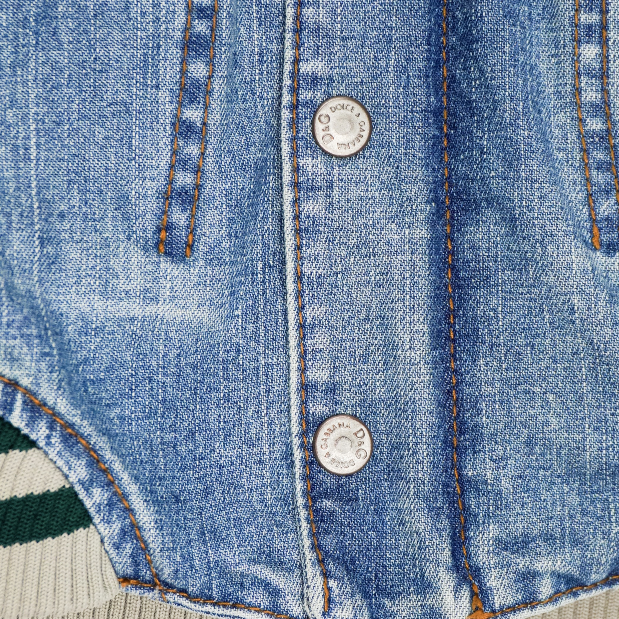 Dolce Gabbana SS2005 DG Logo Light Blue Denim Bomber Jacket — photo 7