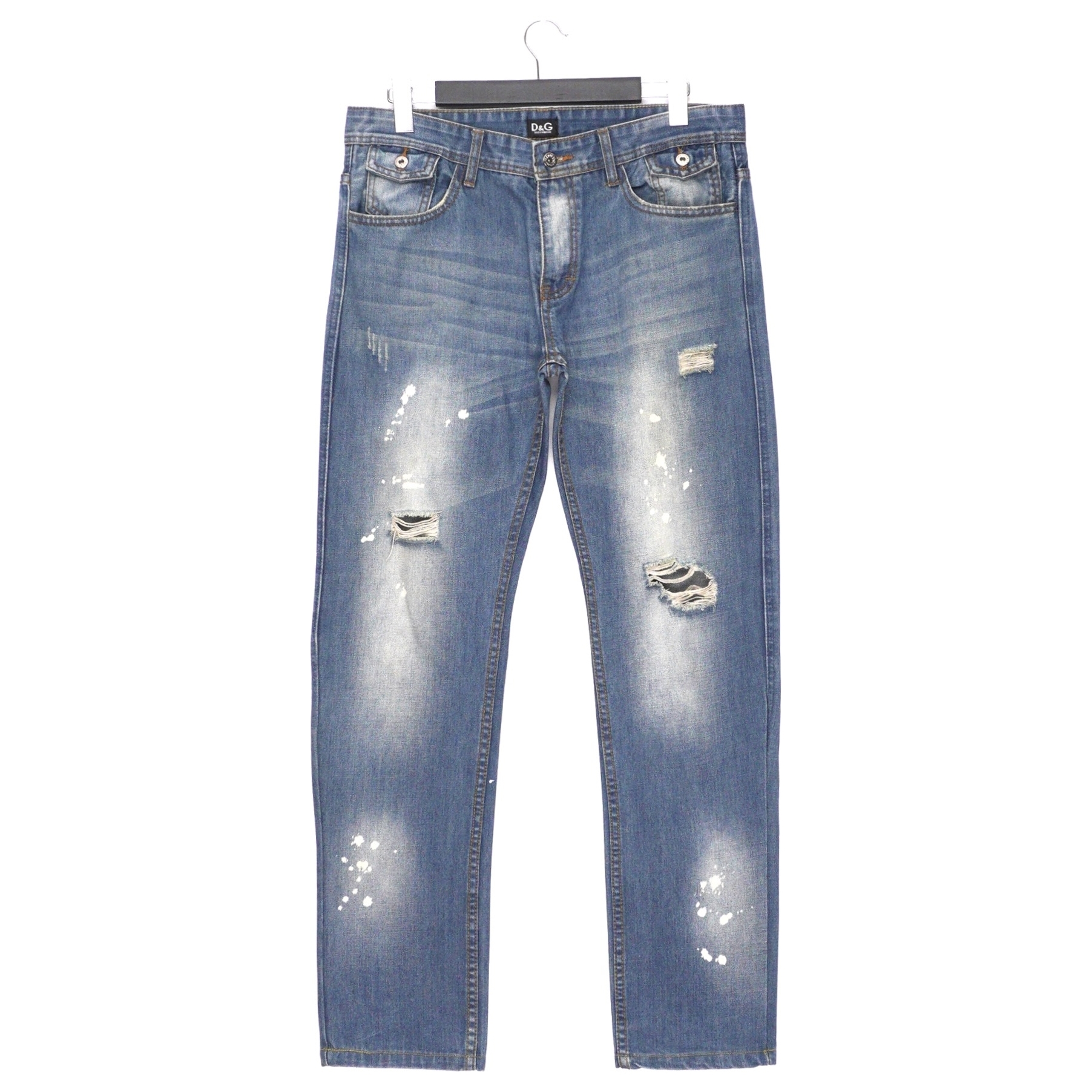 Vintage Dolce Gabbana Paint Splatter Distressed Pant Jeans