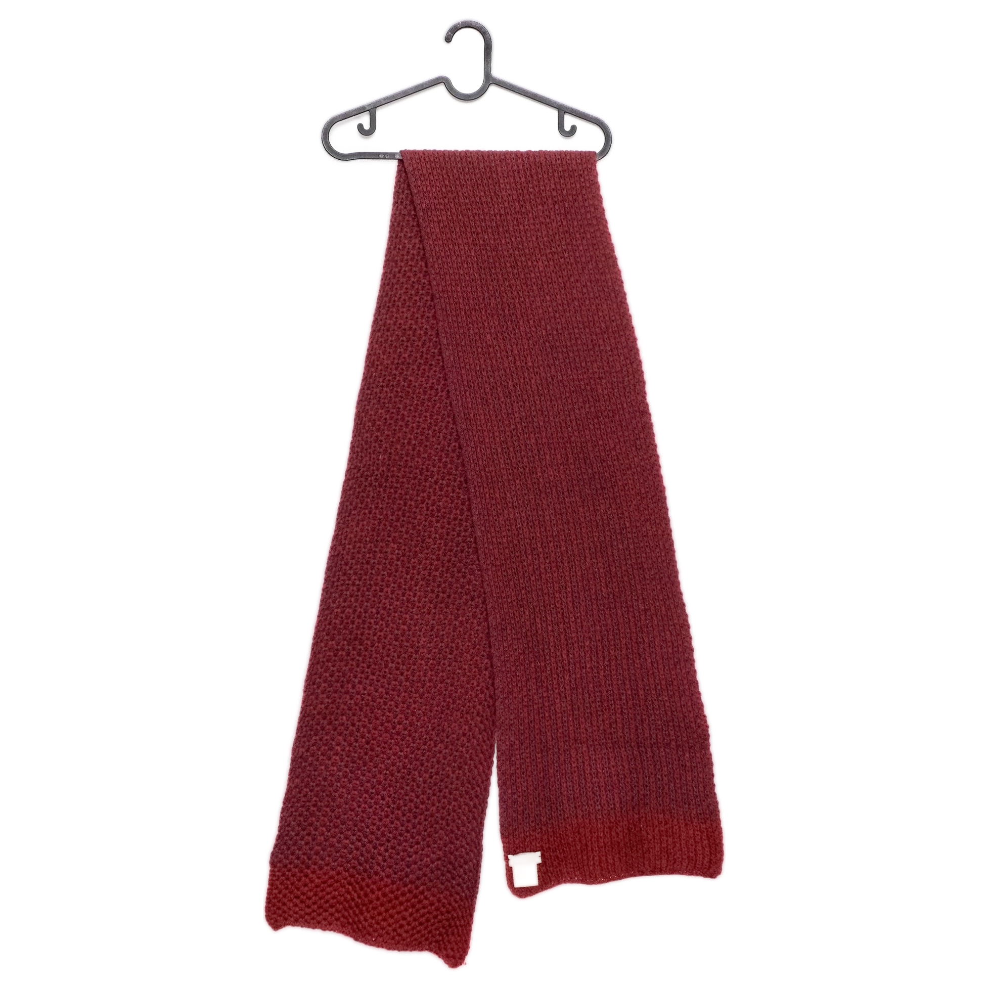 Margaret Howell Knit Yak Merino Wool Red Warm Long Scarf