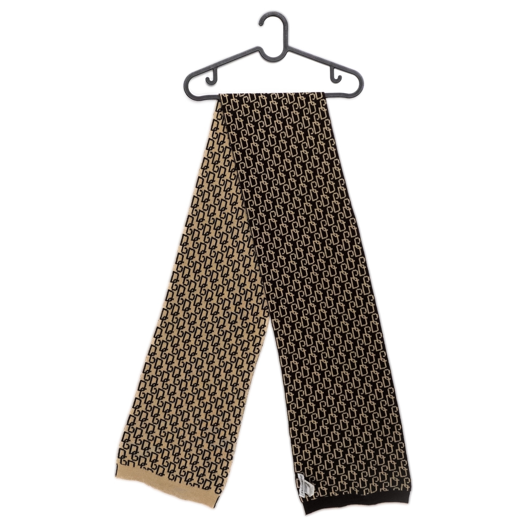 Dolce & Gabbana Monogram DG Logo Vintage Lana Wool Scarf