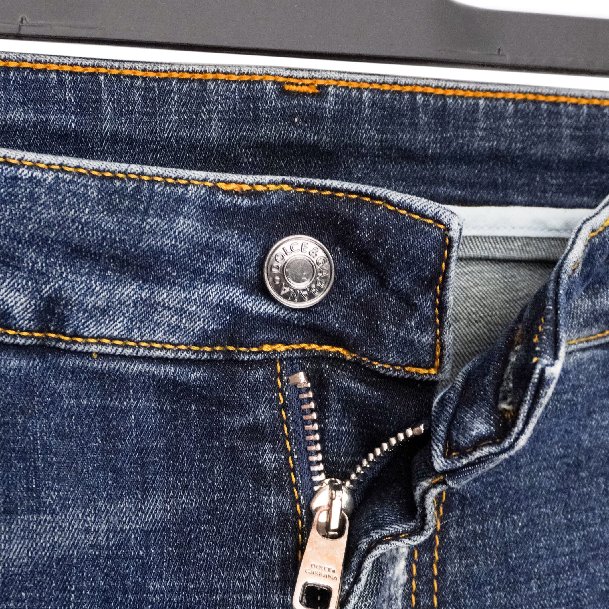 Dolce Gabbana LIght Blue Distressed DG Logo Slim Pant Jeans — photo 7