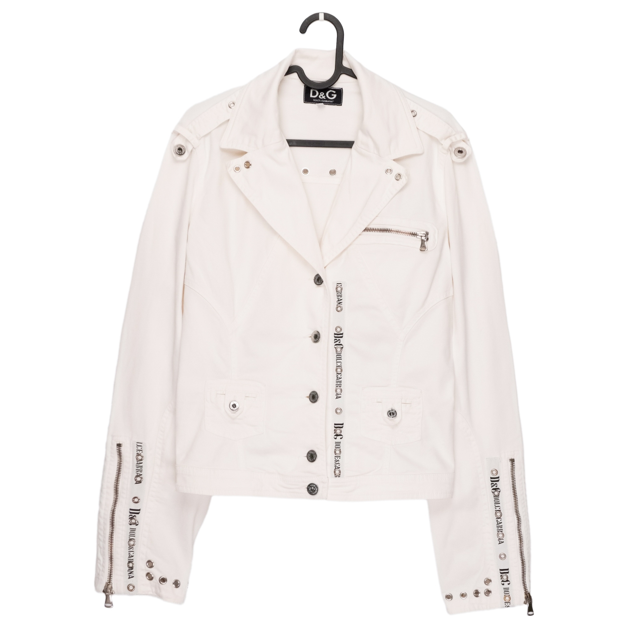 Dolce Gabbana 90’s Multi Zip Logo Eyelet Women’s Jacket