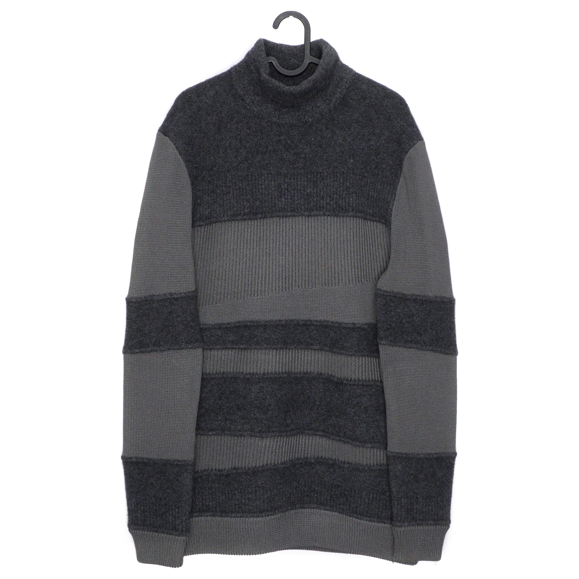 Vintage Helmut Lang Grey Knit Deconstructed Wool Sweater