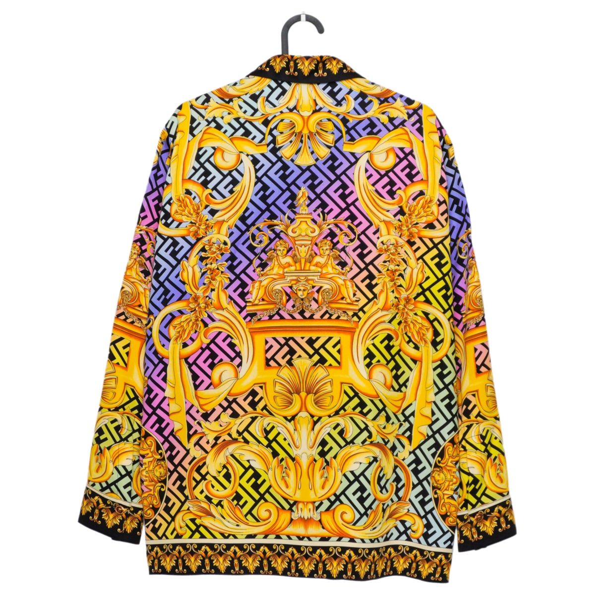Fendi Versace Baroque Medusa FF Monogram Women’s Silk Shirt — photo 2