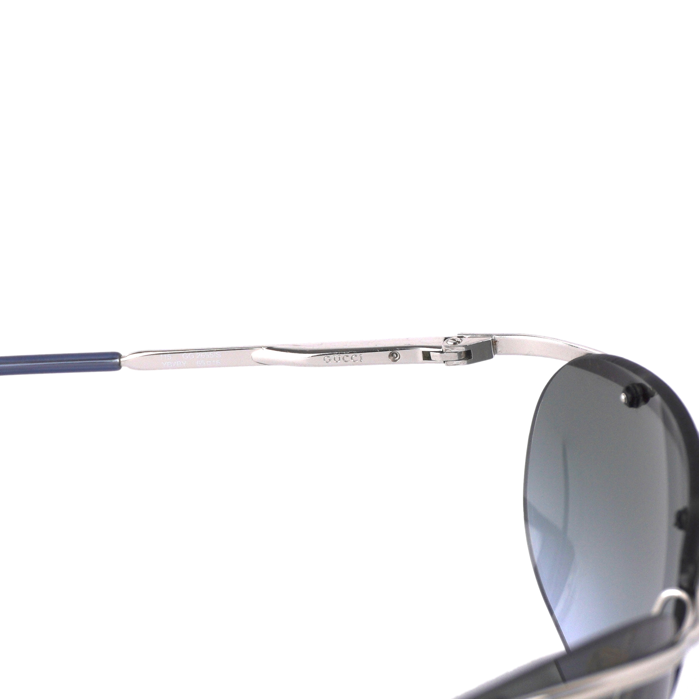Rare Vtg Gucci by Tom Ford Rimless Fade Silver Sunglasses — photo 5