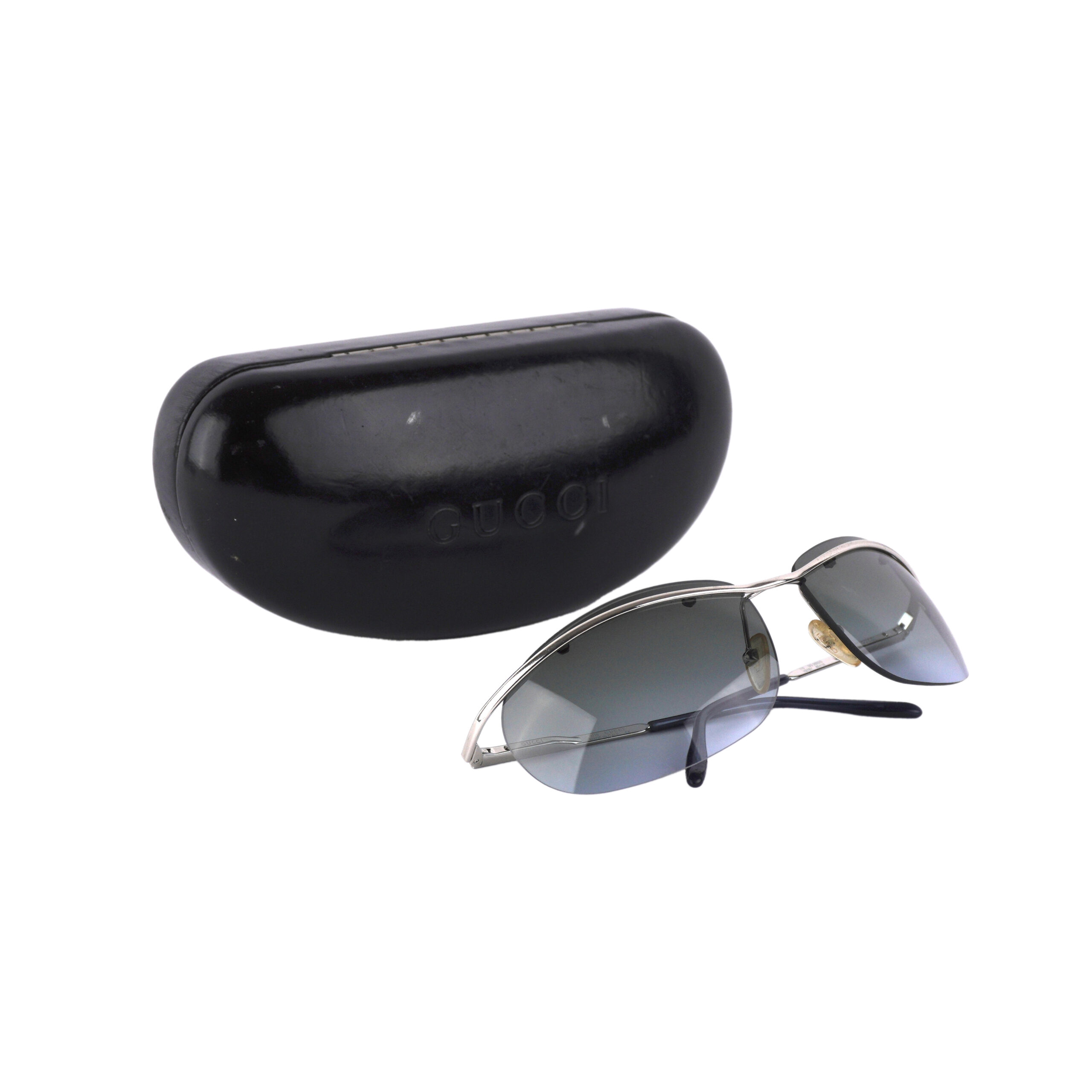 Rare Vtg Gucci by Tom Ford Rimless Fade Silver Sunglasses — photo 10