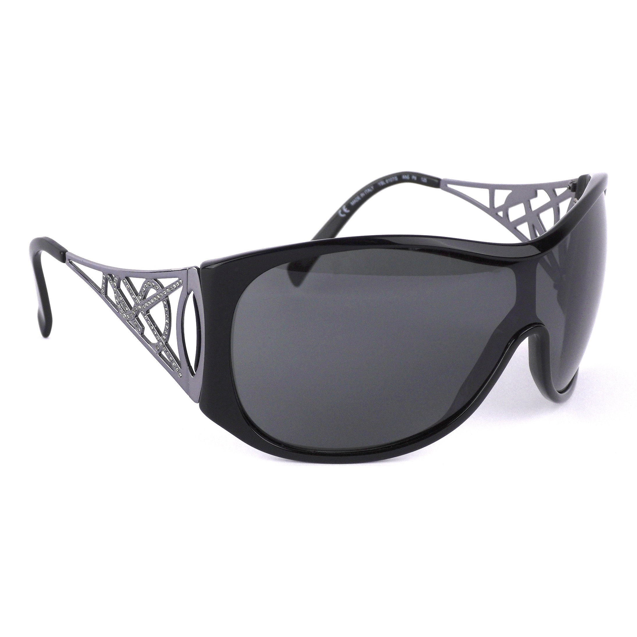 Vintage Yves Saint Laurent Mask YSL Crystal Logo Sunglasses