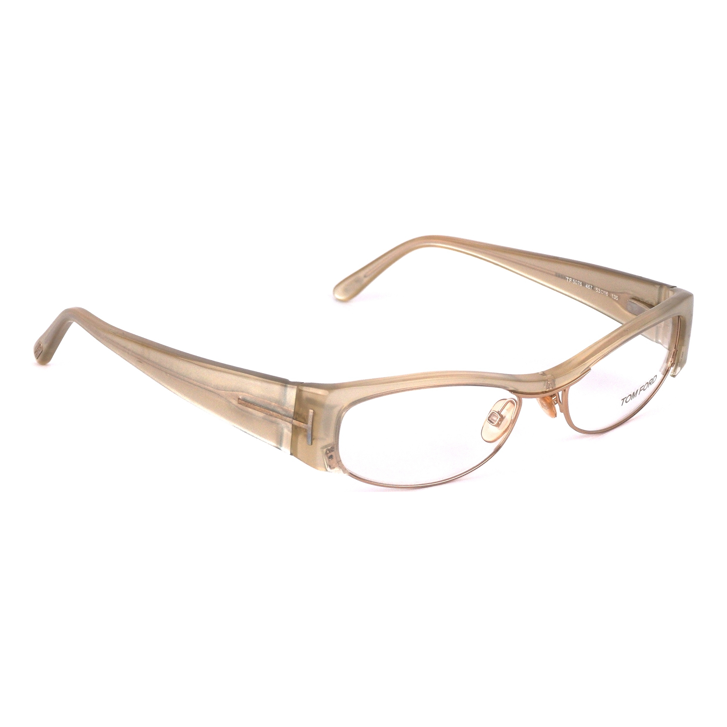 Tom Ford TF5076 Blonde Gold Oval Frame Eyeglasses