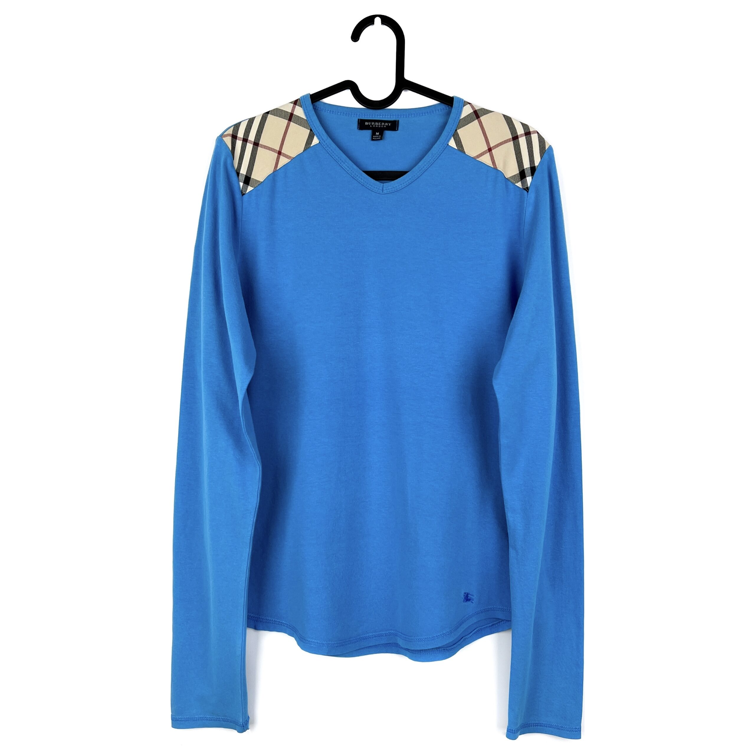 Vintage Burberry Nova Check Shoulder Patch Logo Tee Shirt