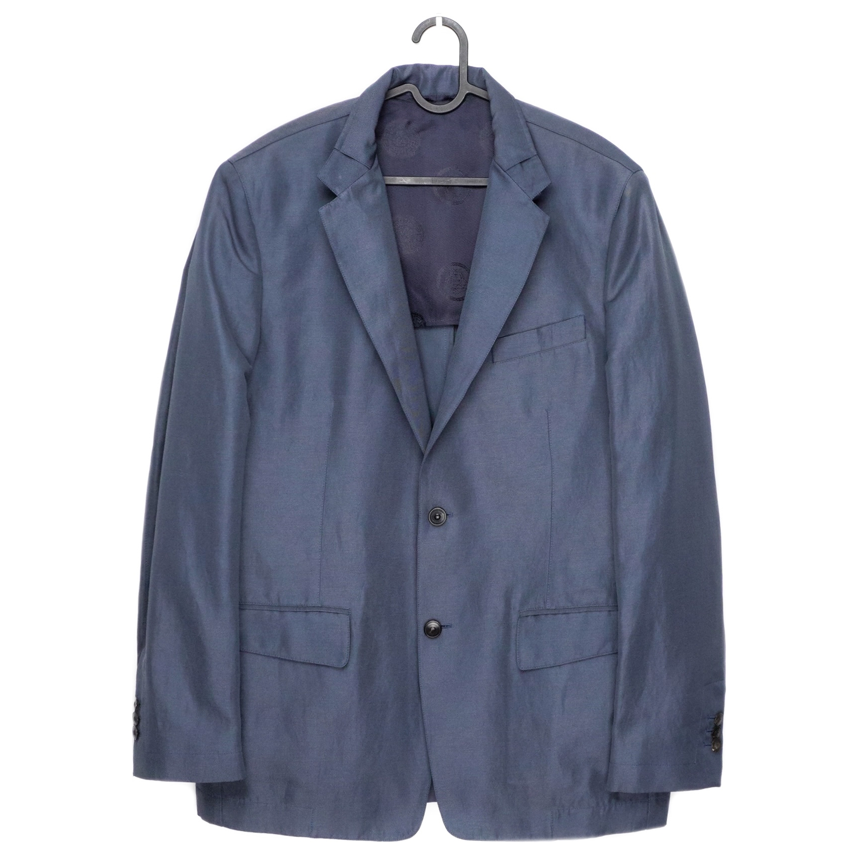 Gianni Versace Medusa Greca Logo Linen Blend Blazer Jacket