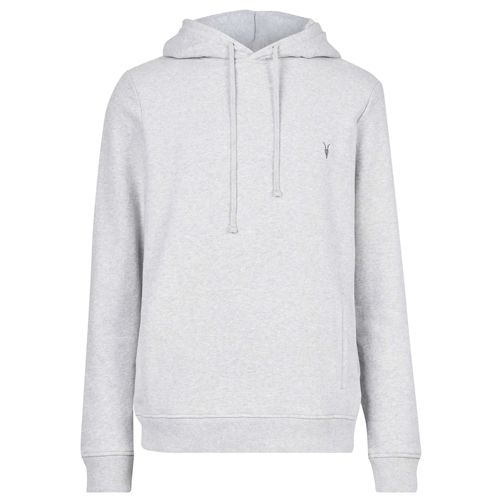 Allsaints Raven OTH Logo Gray Marl Hoodie Sweatshirt