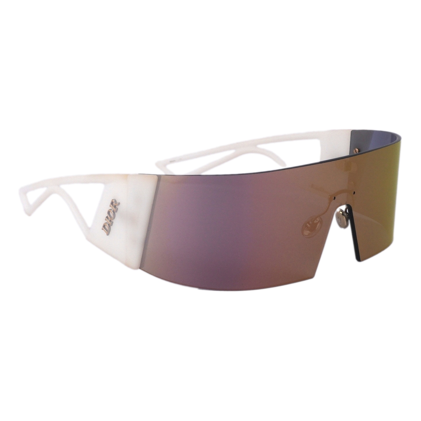 Christian Dior Kalei Diorscopic Shield Logo White Sunglasses