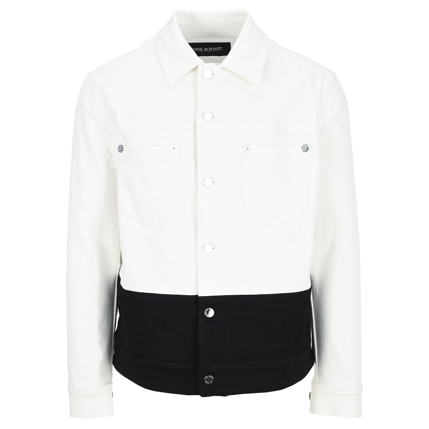 Neil Barrett SS21 Two Tone Panelled White Jacket