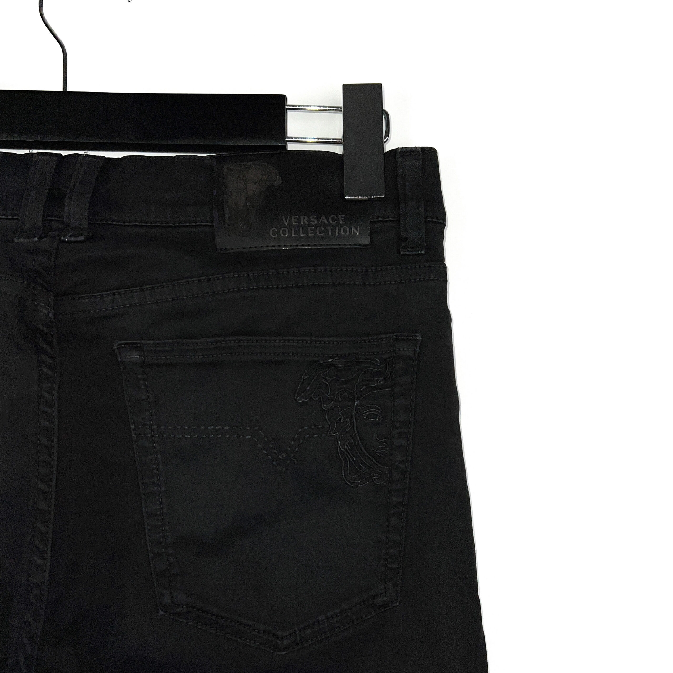 Versace Medusa Logo Black Denim Jeans — photo 3