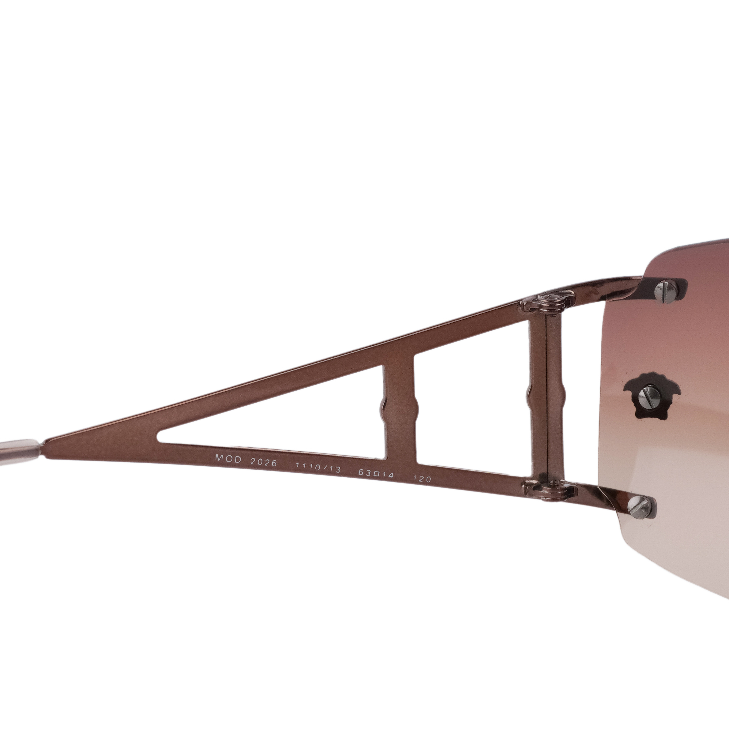 Versace MOD.2026 Medusa Logo Rimless Greca Bronze Sunglasses — photo 5