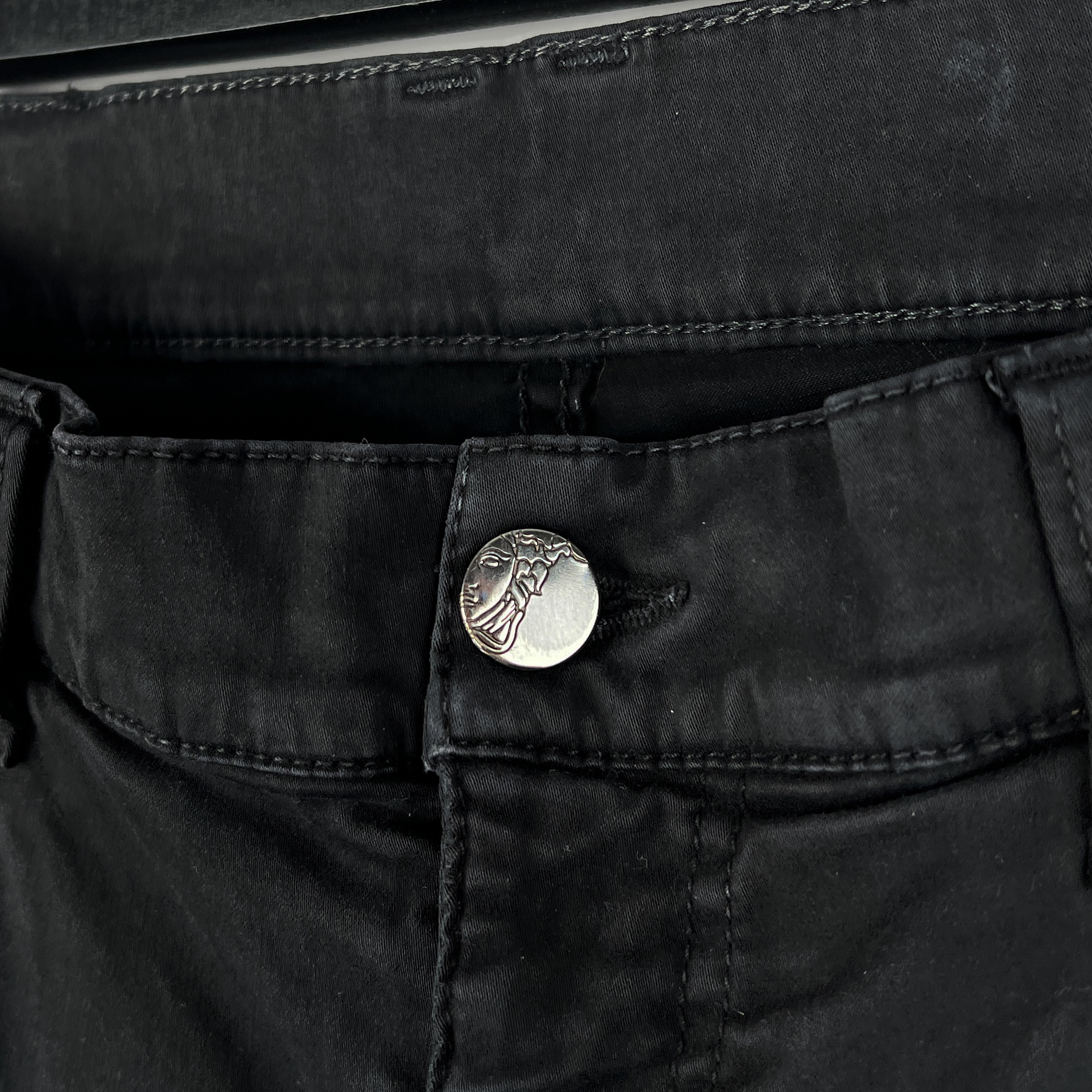 Versace Medusa Logo Black Denim Jeans — photo 5