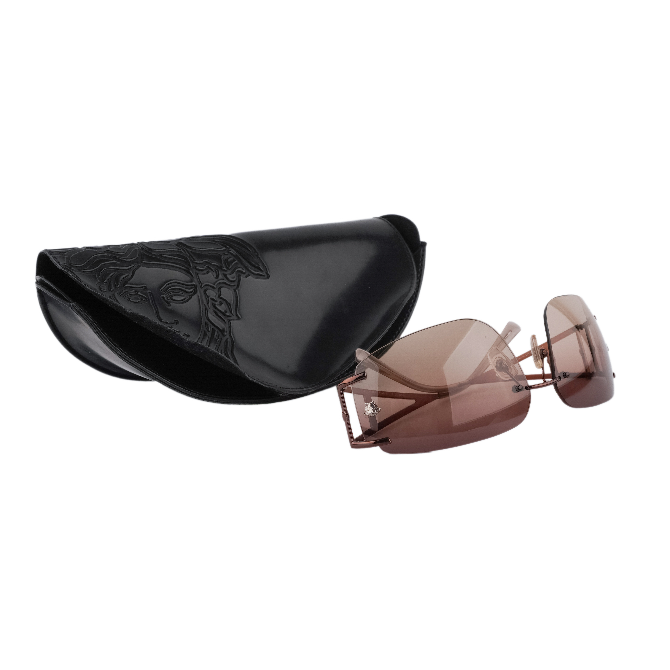 Versace MOD.2026 Medusa Logo Rimless Greca Bronze Sunglasses — photo 7