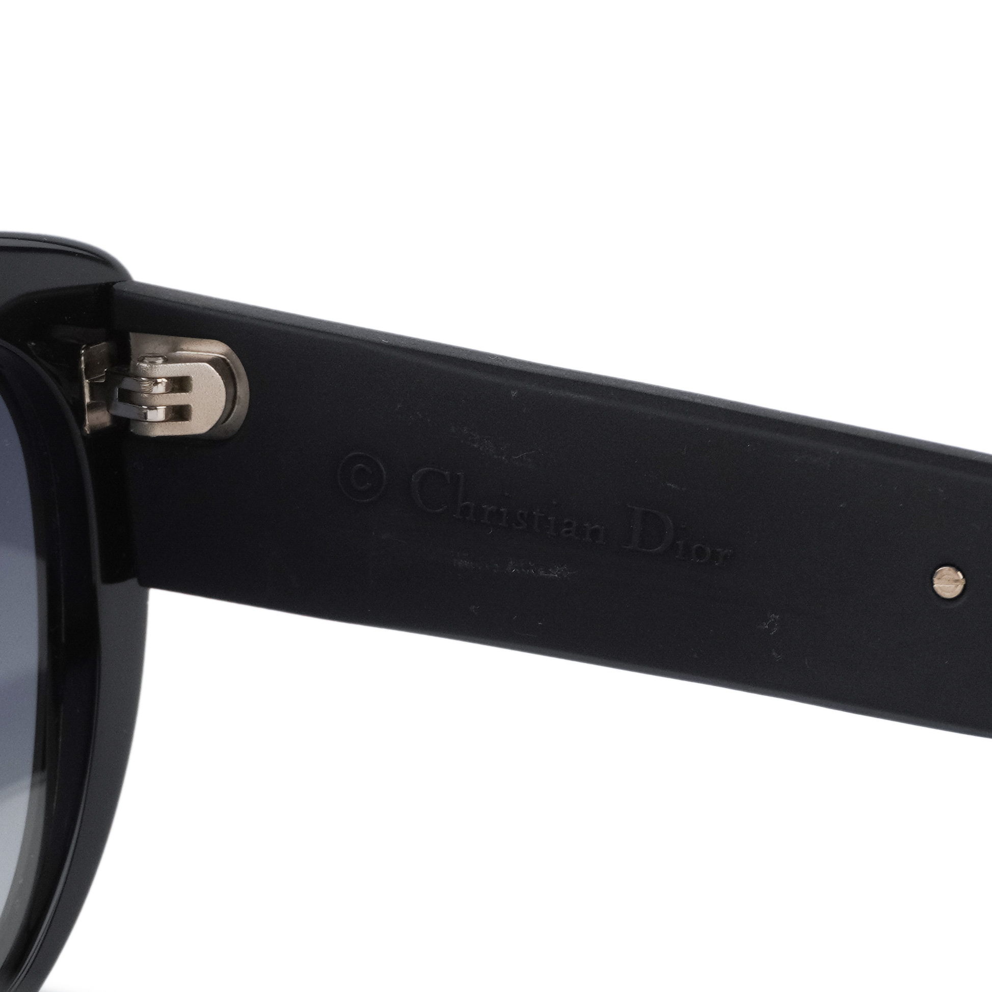 Vintage Dior Inedite Crystal Floral Logo Black Sunglasses — photo 4