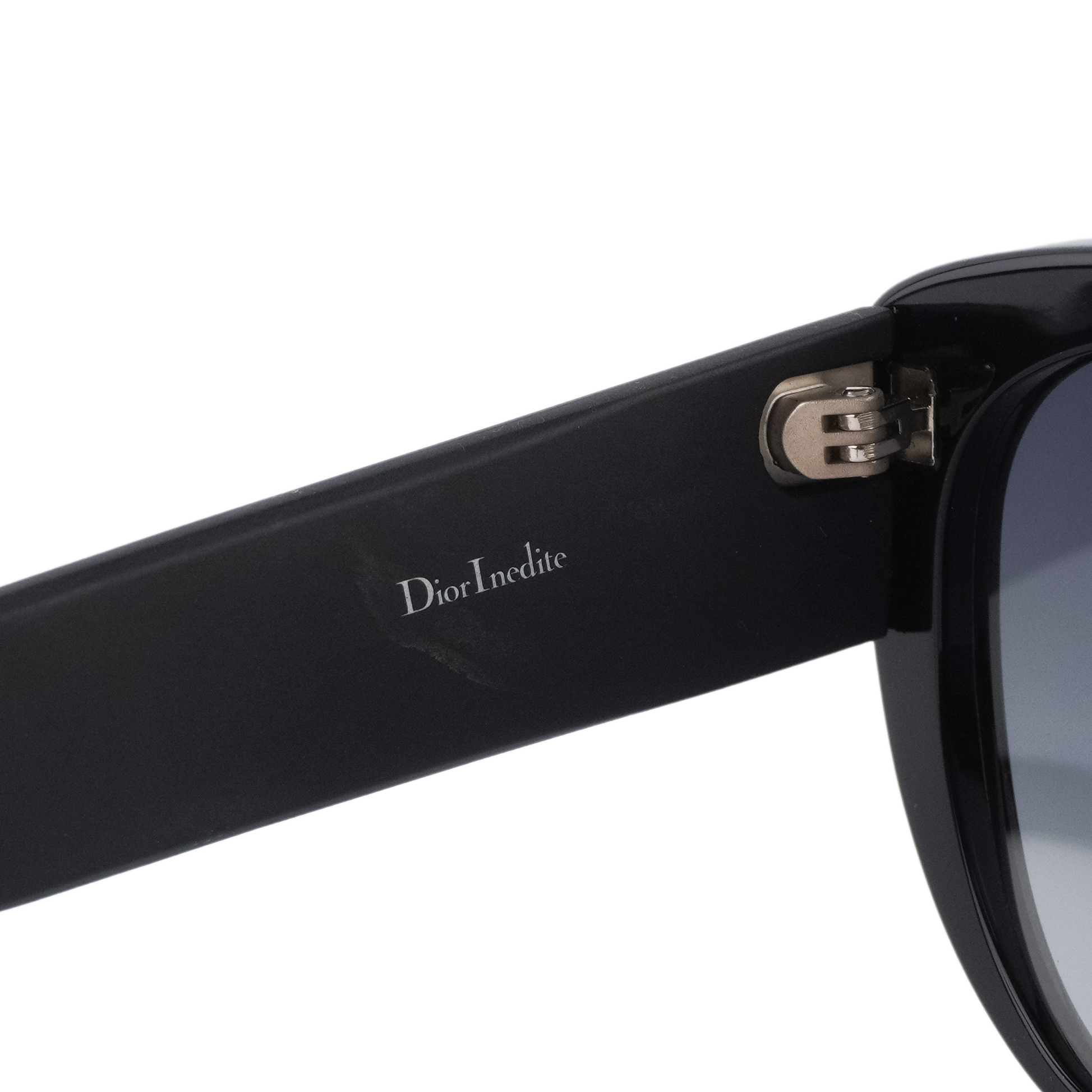 Vintage Dior Inedite Crystal Floral Logo Black Sunglasses — photo 8
