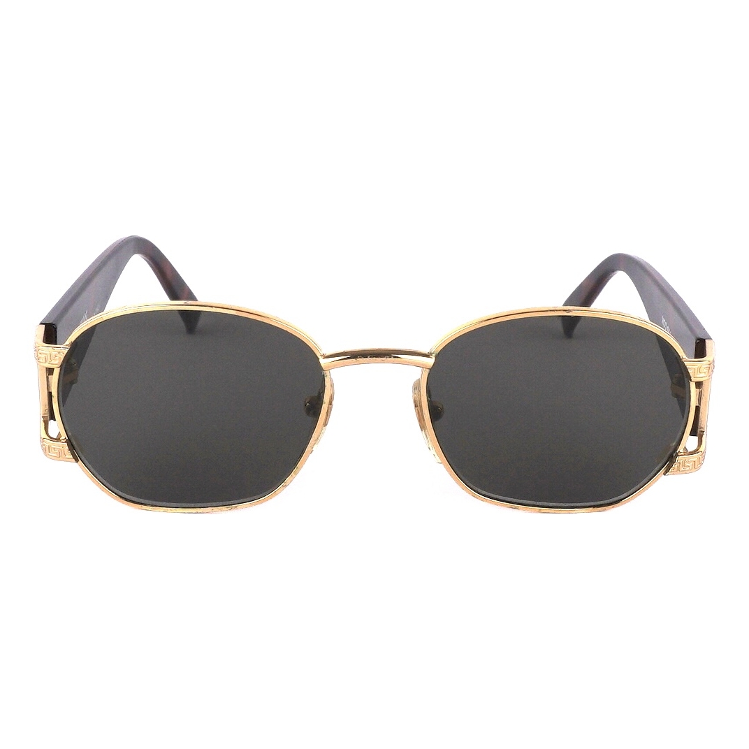 Vintage Gianni Versace MOD S61 Medusa Logo Gold Sunglasses — photo 2